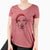 Santa Duke the Yellow Lab - Women's V-neck Shirt