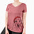 Santa Duke the Yellow Lab - Women's V-neck Shirt