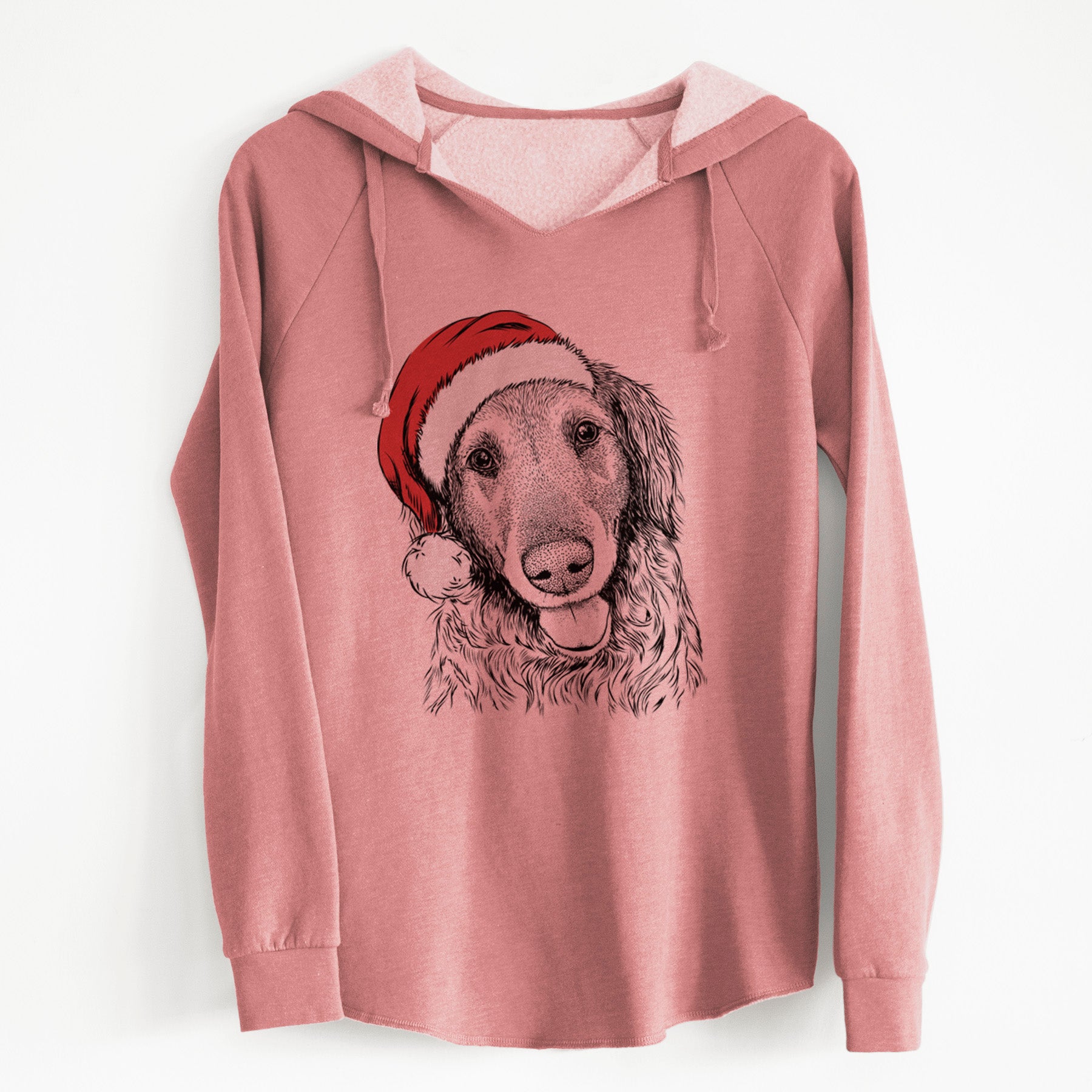 Santa Duncan the Golden Retriever - Cali Wave Hooded Sweatshirt