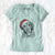 Santa Duncan the Golden Retriever - Women's V-neck Shirt