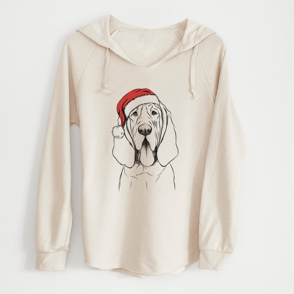 Santa Earl the Bloodhound - Cali Wave Hooded Sweatshirt