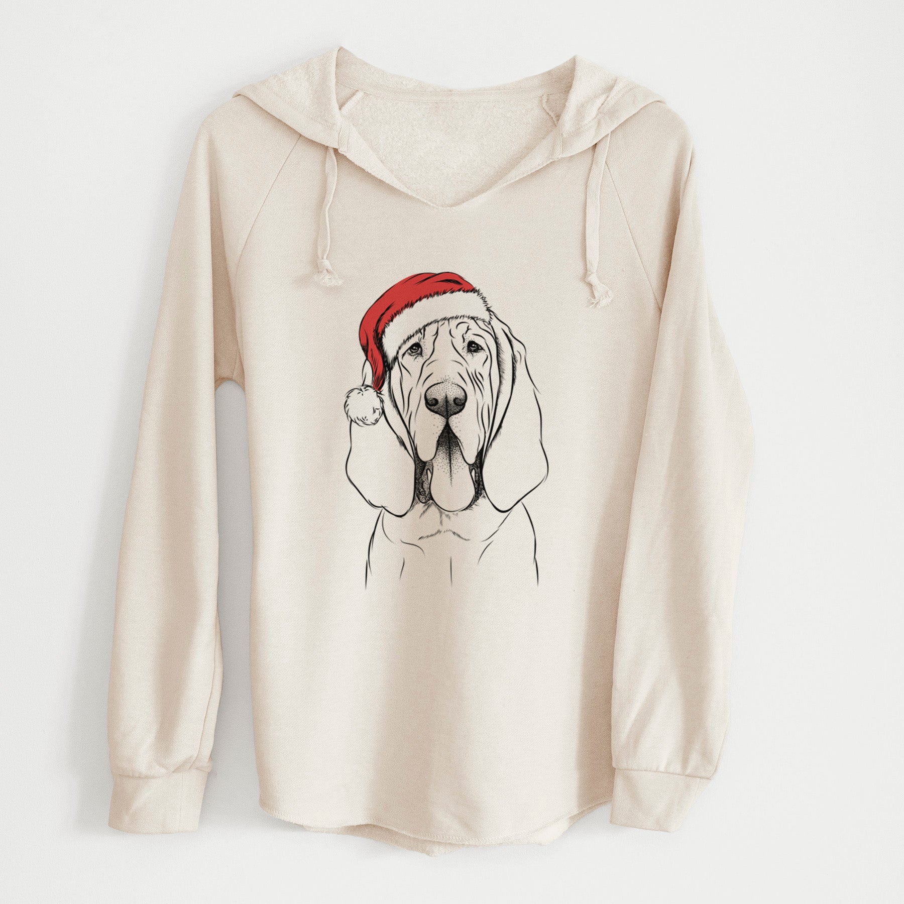 Santa Earl the Bloodhound - Cali Wave Hooded Sweatshirt