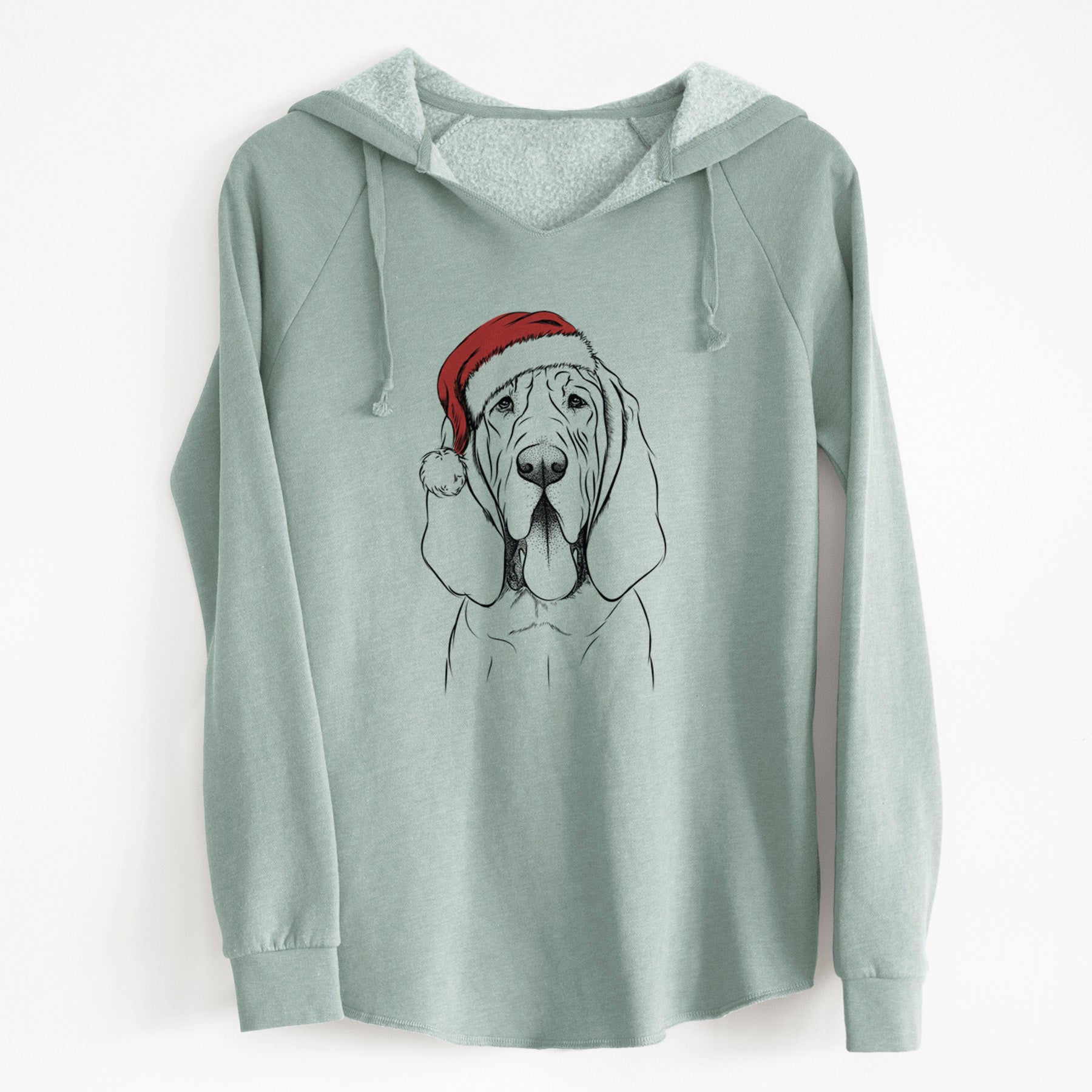 Santa Earl the Bloodhound - Cali Wave Hooded Sweatshirt