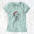 Santa Earl the Bloodhound - Women's V-neck Shirt