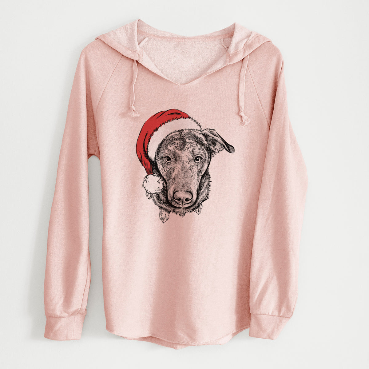 Santa Echo the Pitbull Beagle Mix - Cali Wave Hooded Sweatshirt