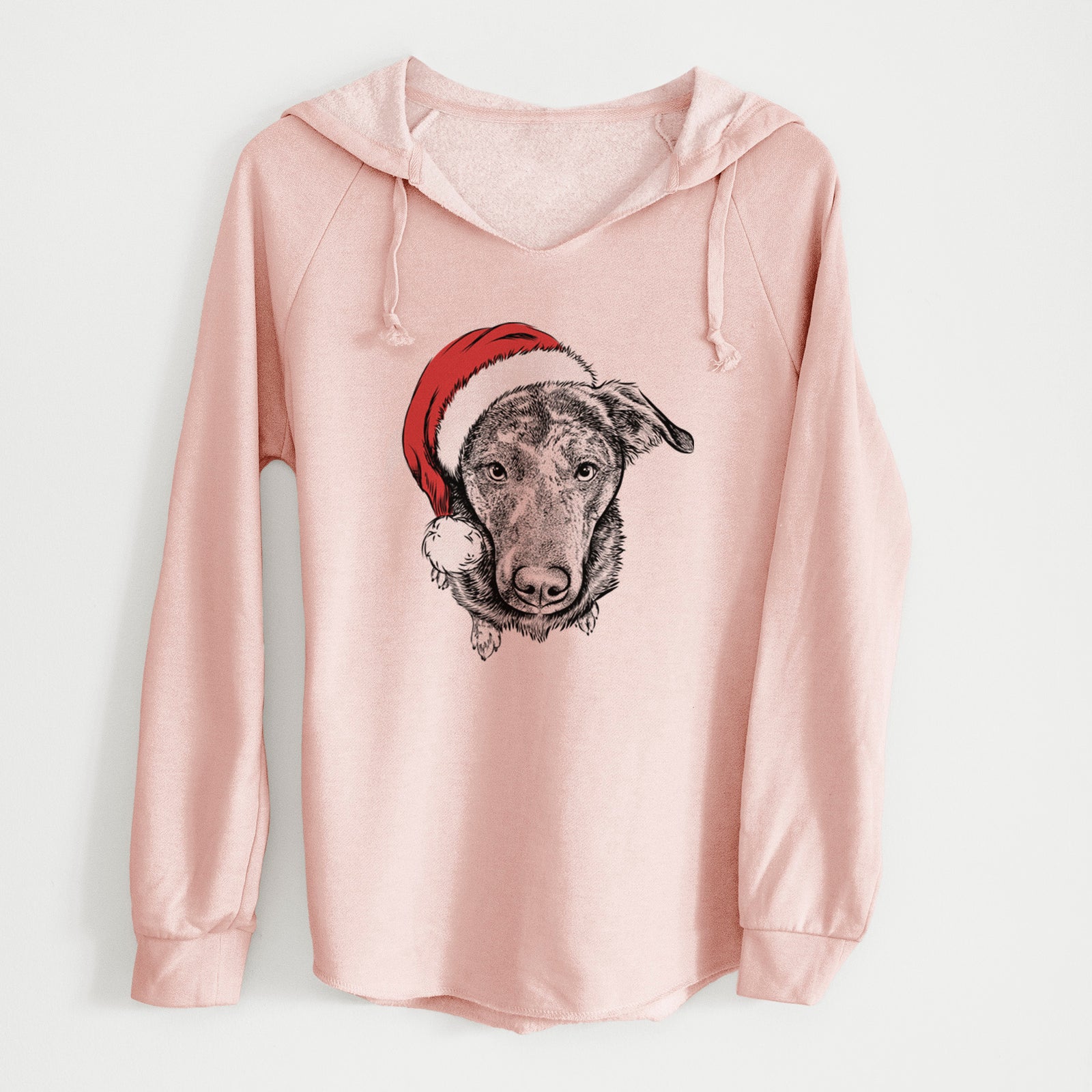 Santa Echo the Pitbull Beagle Mix - Cali Wave Hooded Sweatshirt