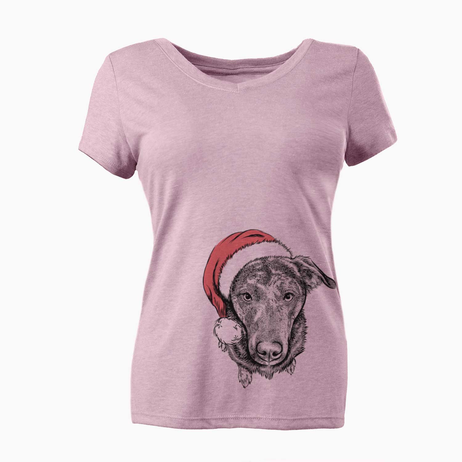 Echo the Pitbull Beagle Mix - Women's V-neck Shirt