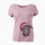 Santa Echo the Pitbull Beagle Mix - Women's V-neck Shirt