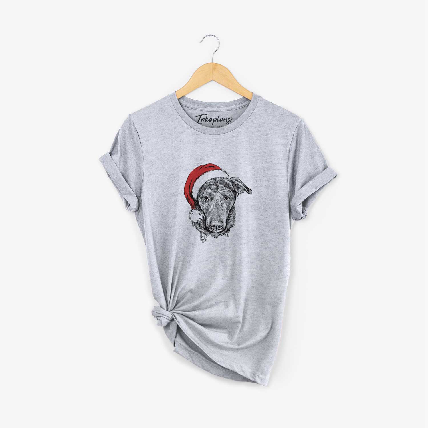 Santa Echo the Pitbull Beagle Mix - Unisex Crewneck