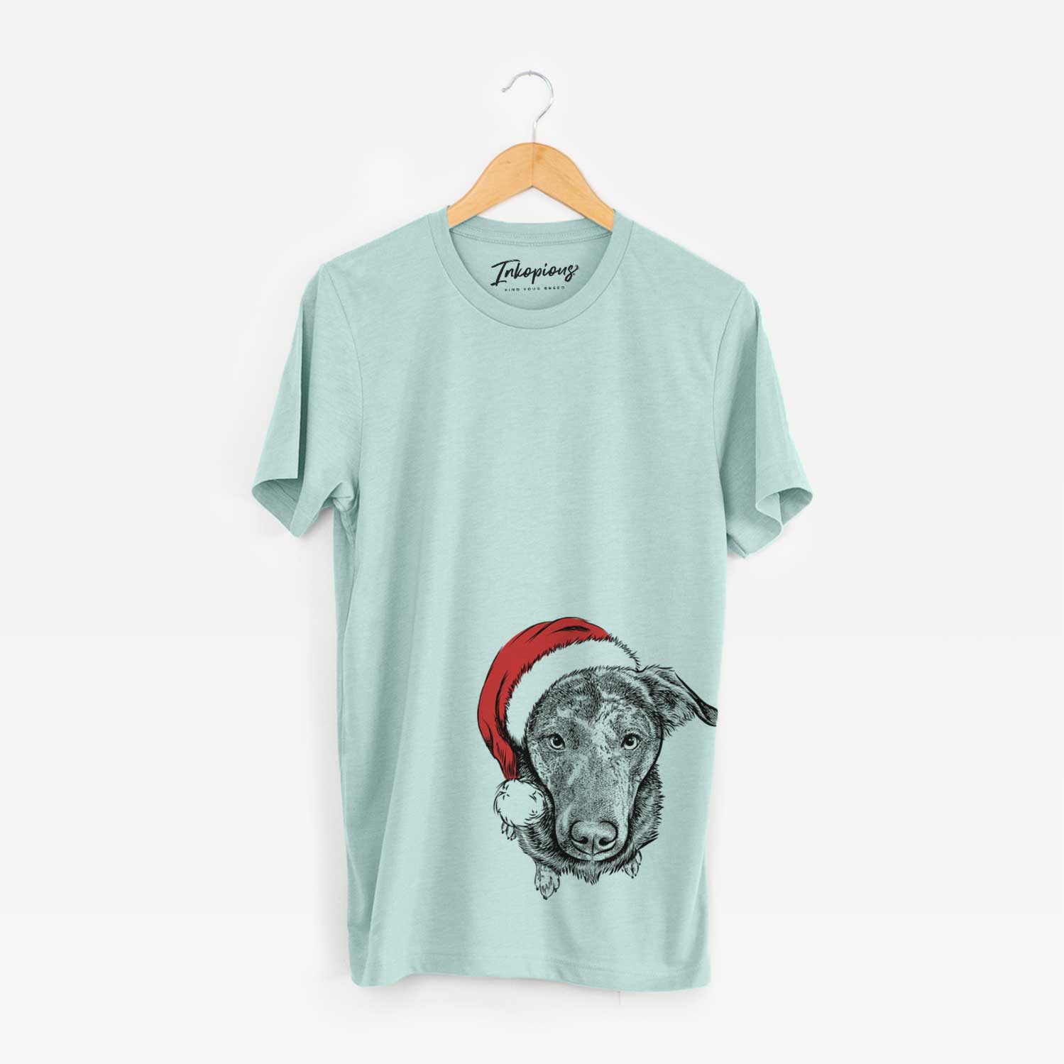 Santa Echo the Pitbull Beagle Mix - Unisex Crewneck