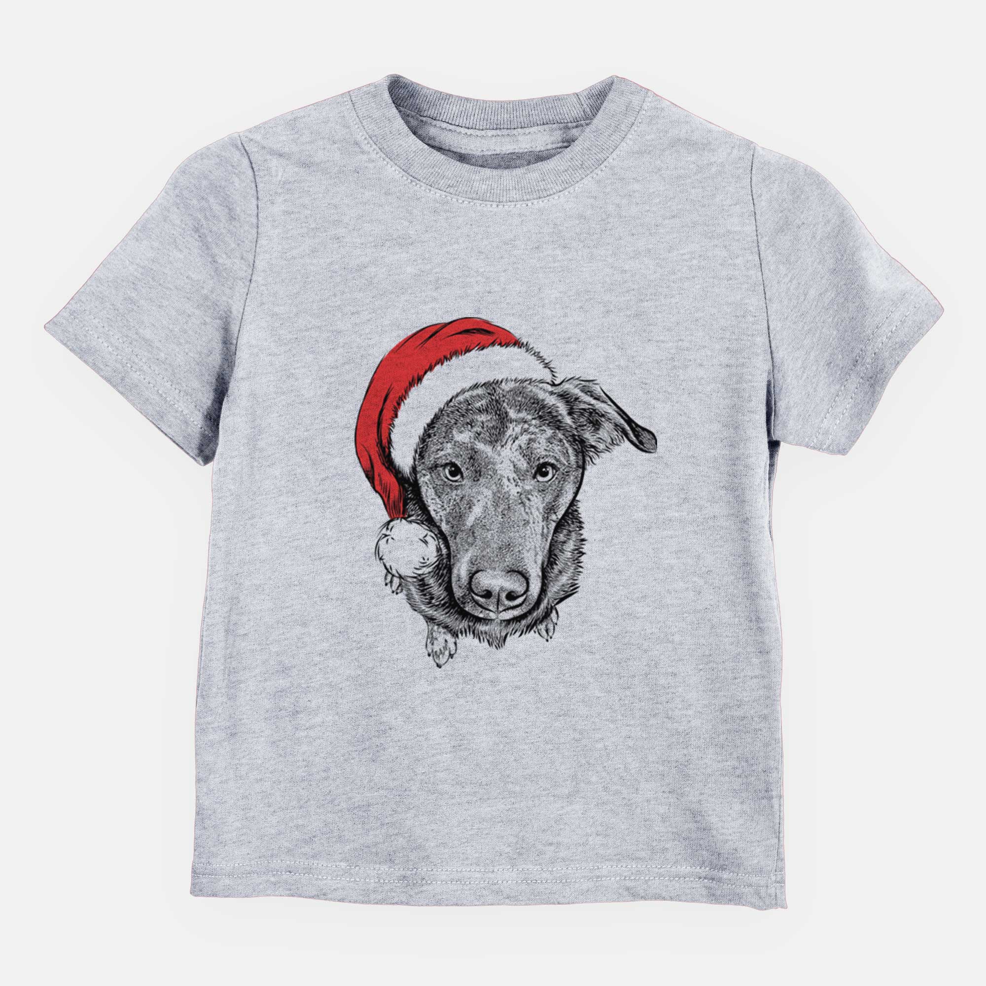 Santa Echo the Pitbull Beagle Mix - Kids/Youth/Toddler Shirt