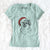 Santa Ed the Tibetan Spaniel - Women's V-neck Shirt