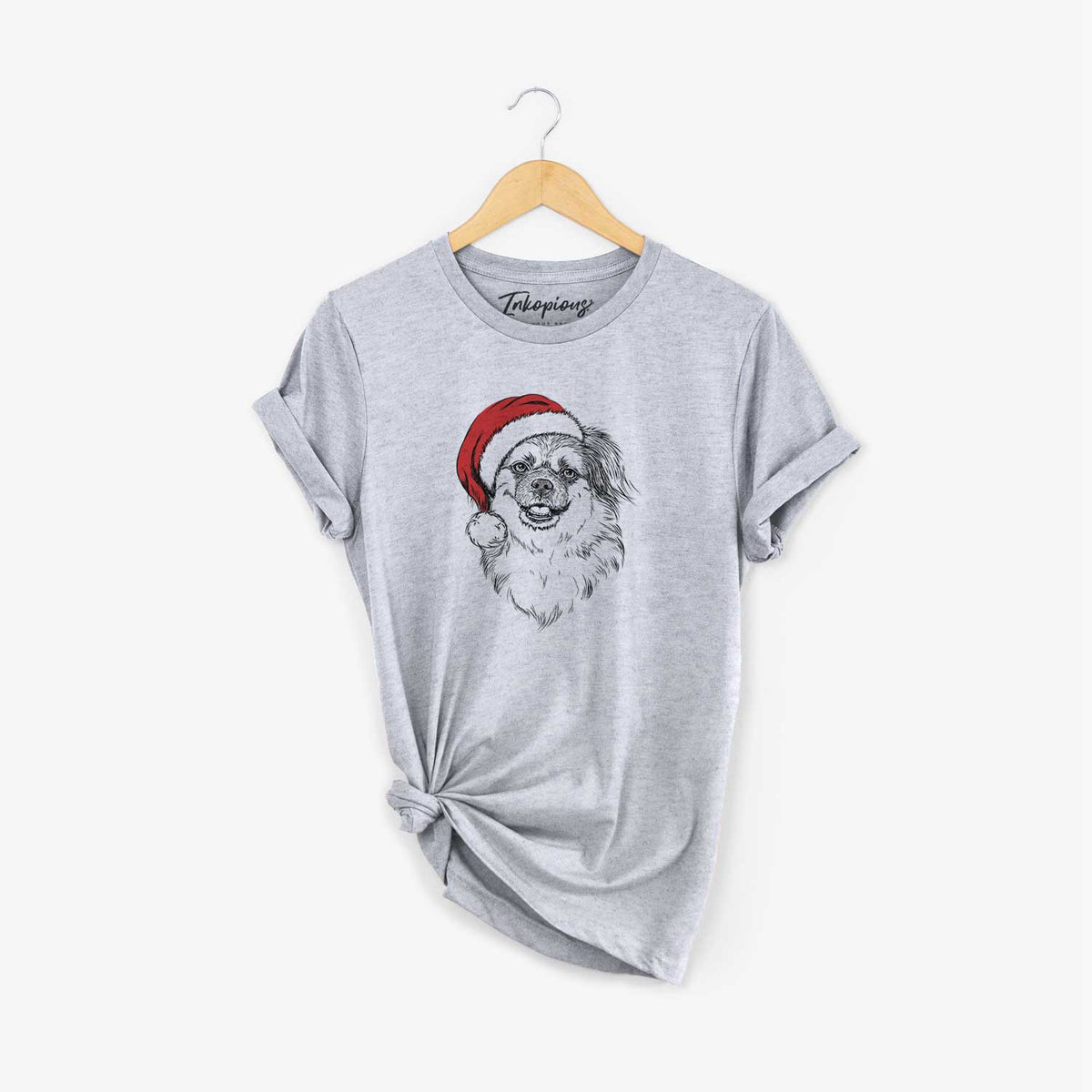 Santa Ed the Tibetan Spaniel - Unisex Crewneck