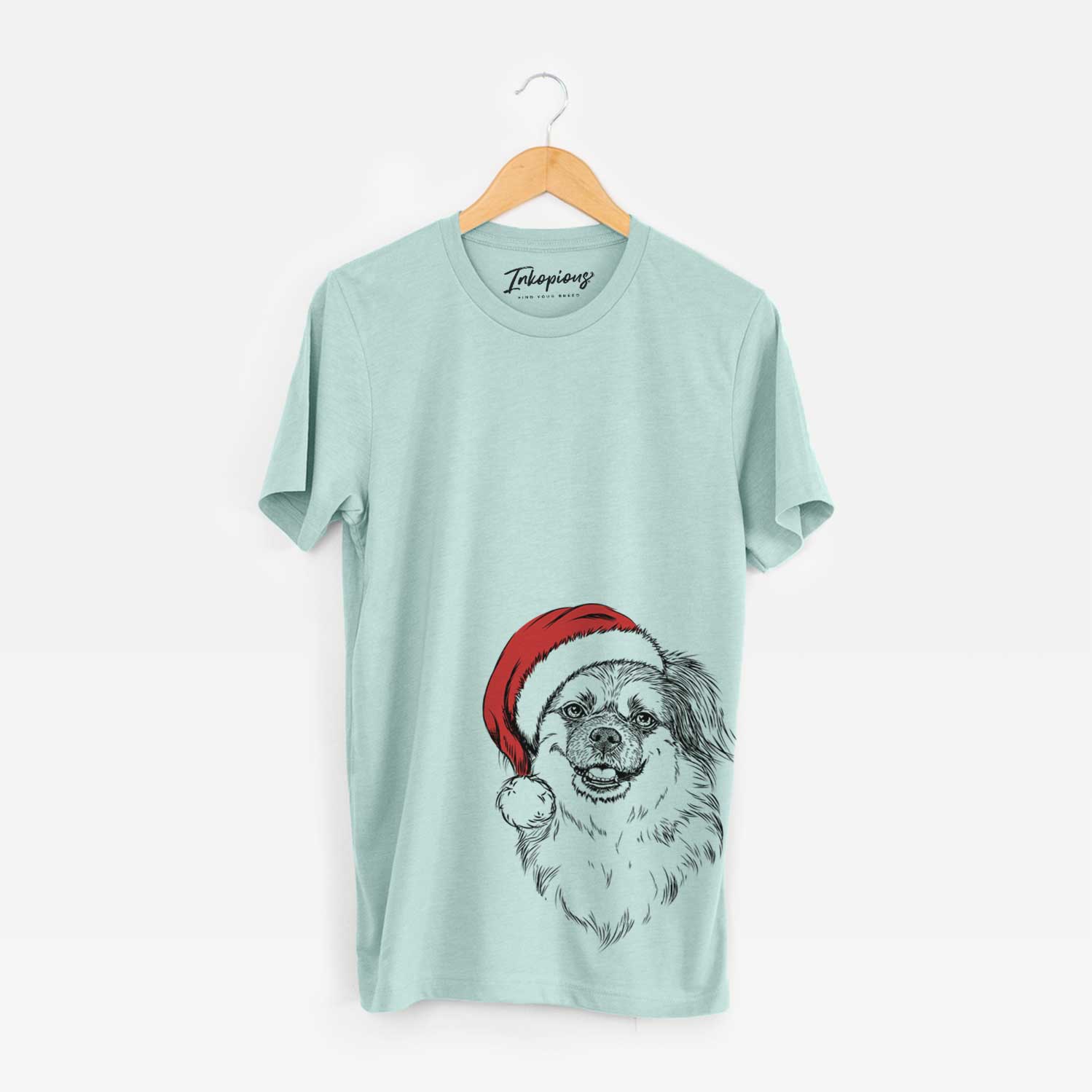 Santa Ed the Tibetan Spaniel - Unisex Crewneck