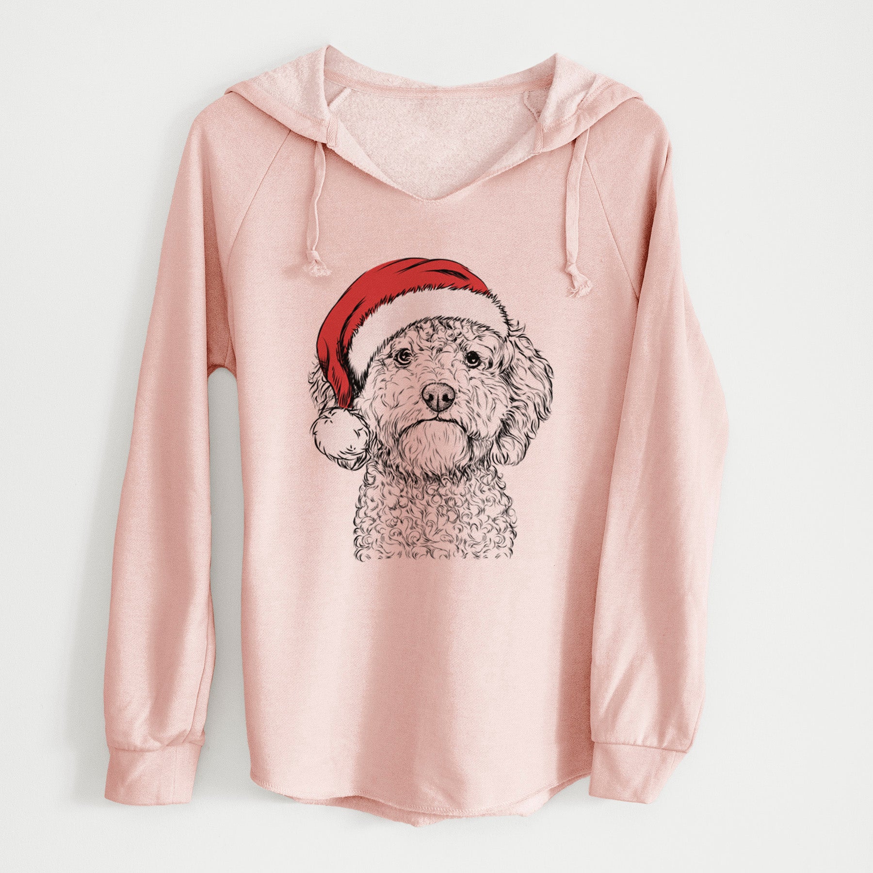 Santa Edgar the Shihpoo - Cali Wave Hooded Sweatshirt