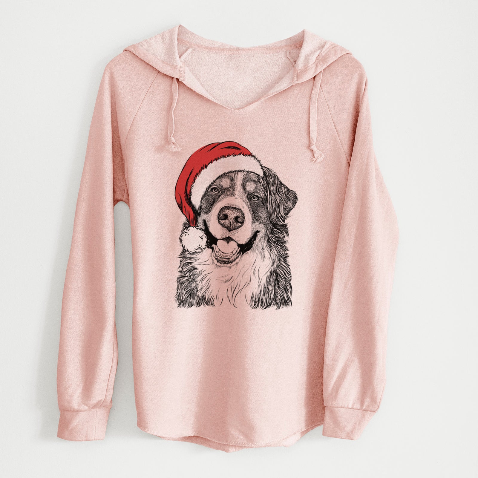 Santa Eiger the Bernese Mountain Dog - Cali Wave Hooded Sweatshirt