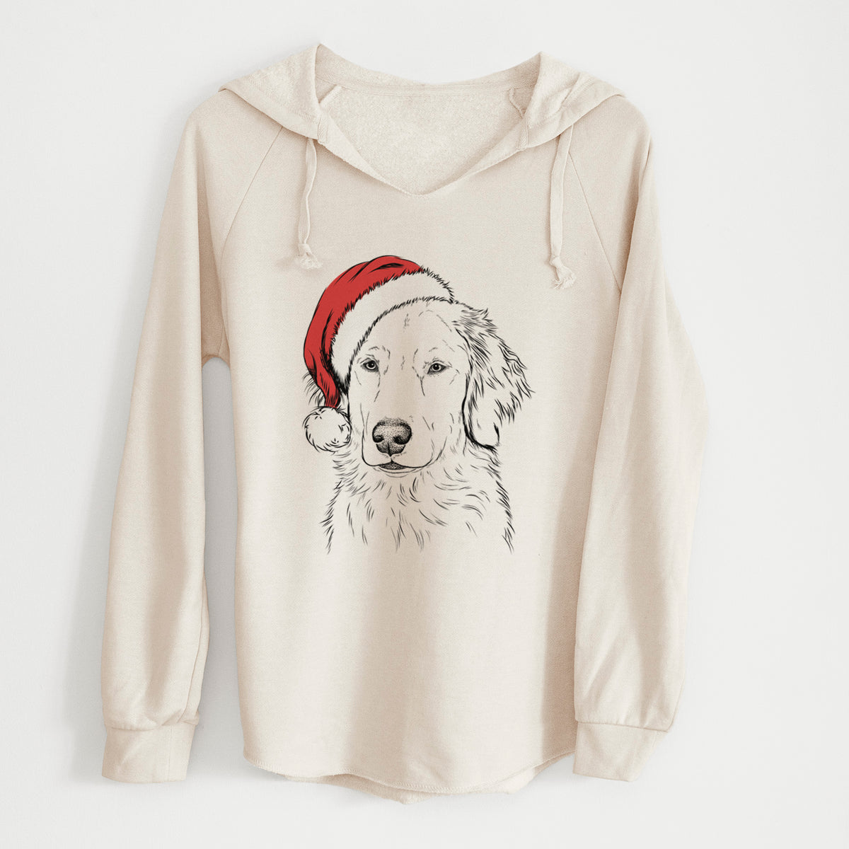 Santa Eli the Golden Retriever - Cali Wave Hooded Sweatshirt