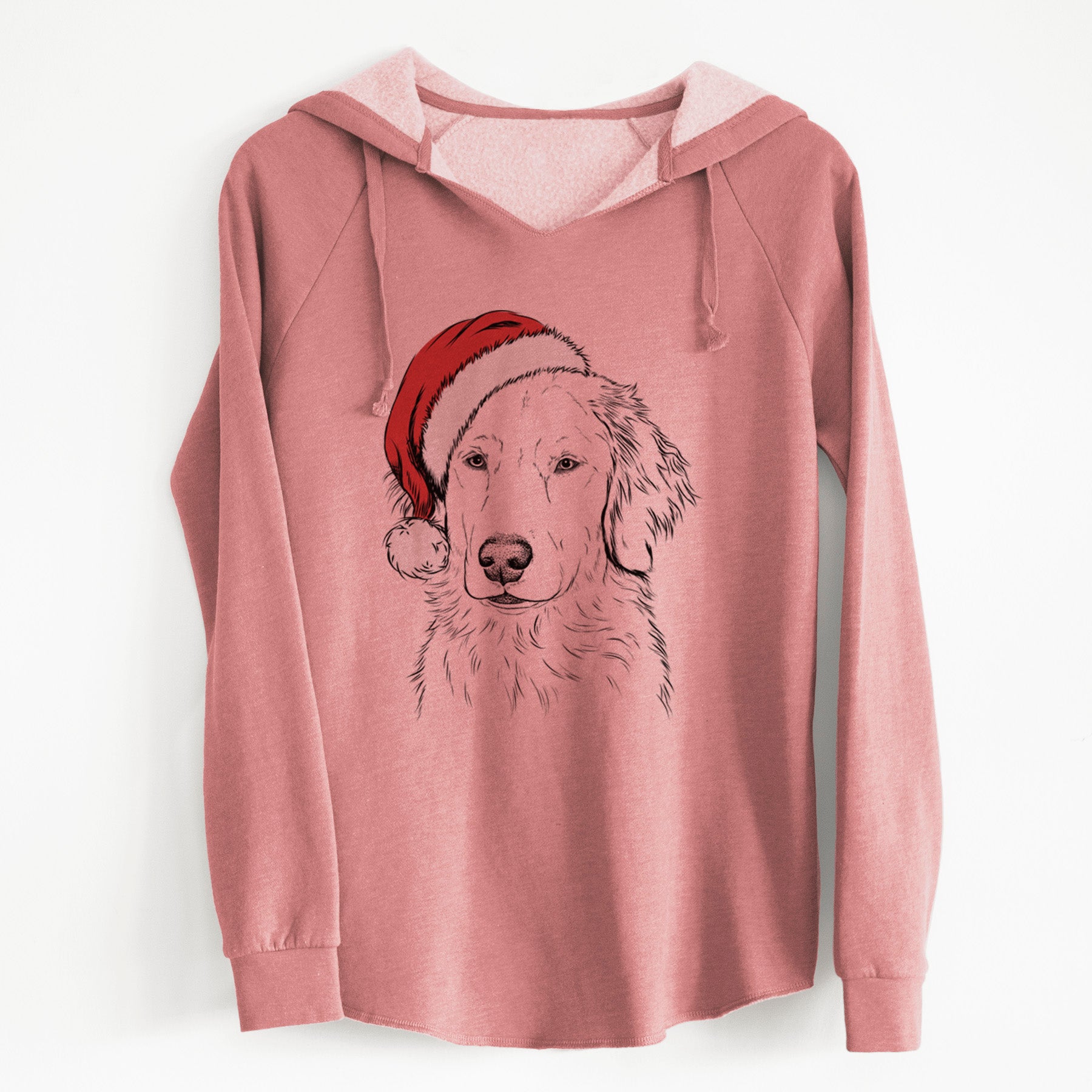 Santa Eli the Golden Retriever - Cali Wave Hooded Sweatshirt