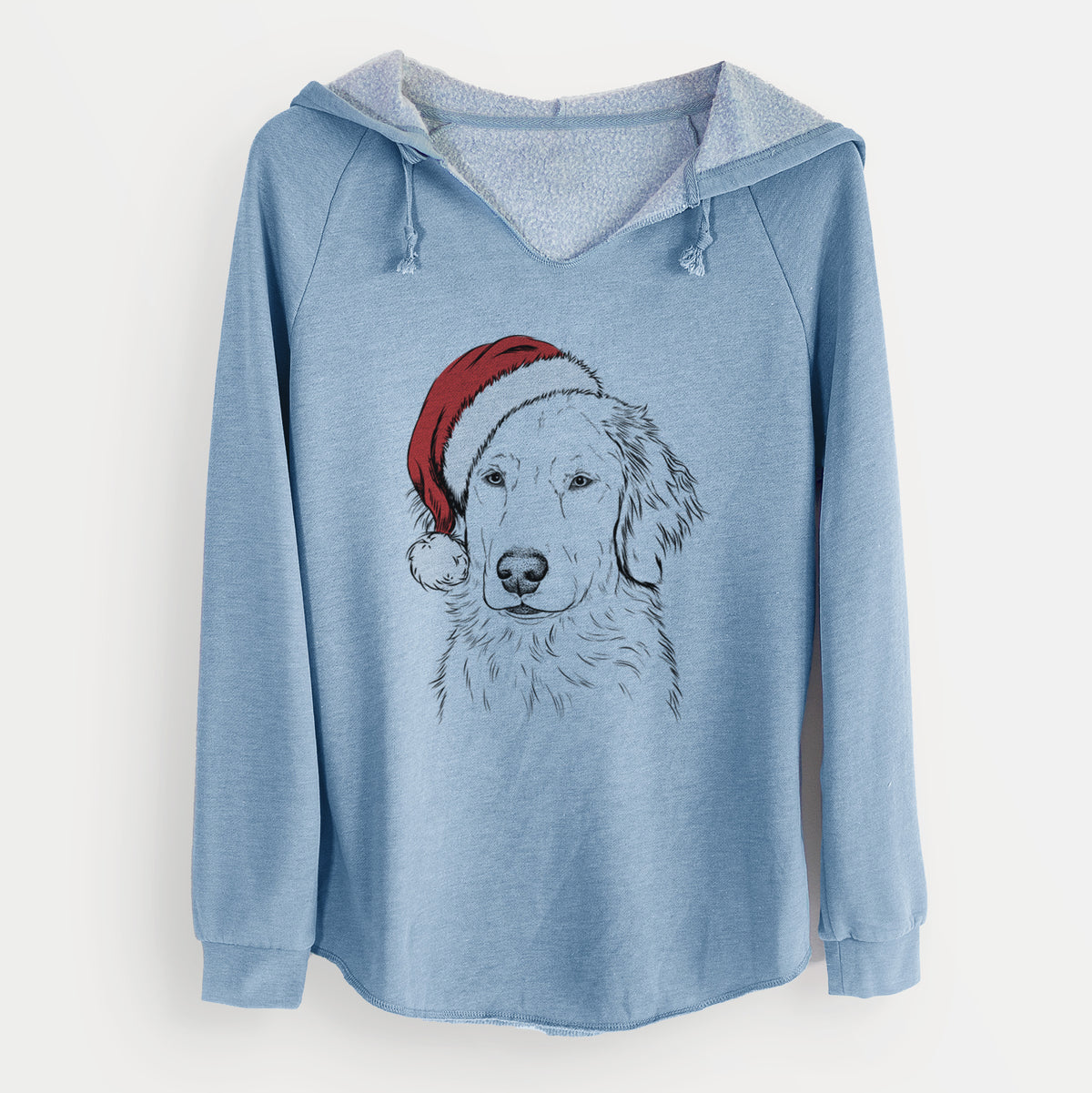 Santa Eli the Golden Retriever - Cali Wave Hooded Sweatshirt