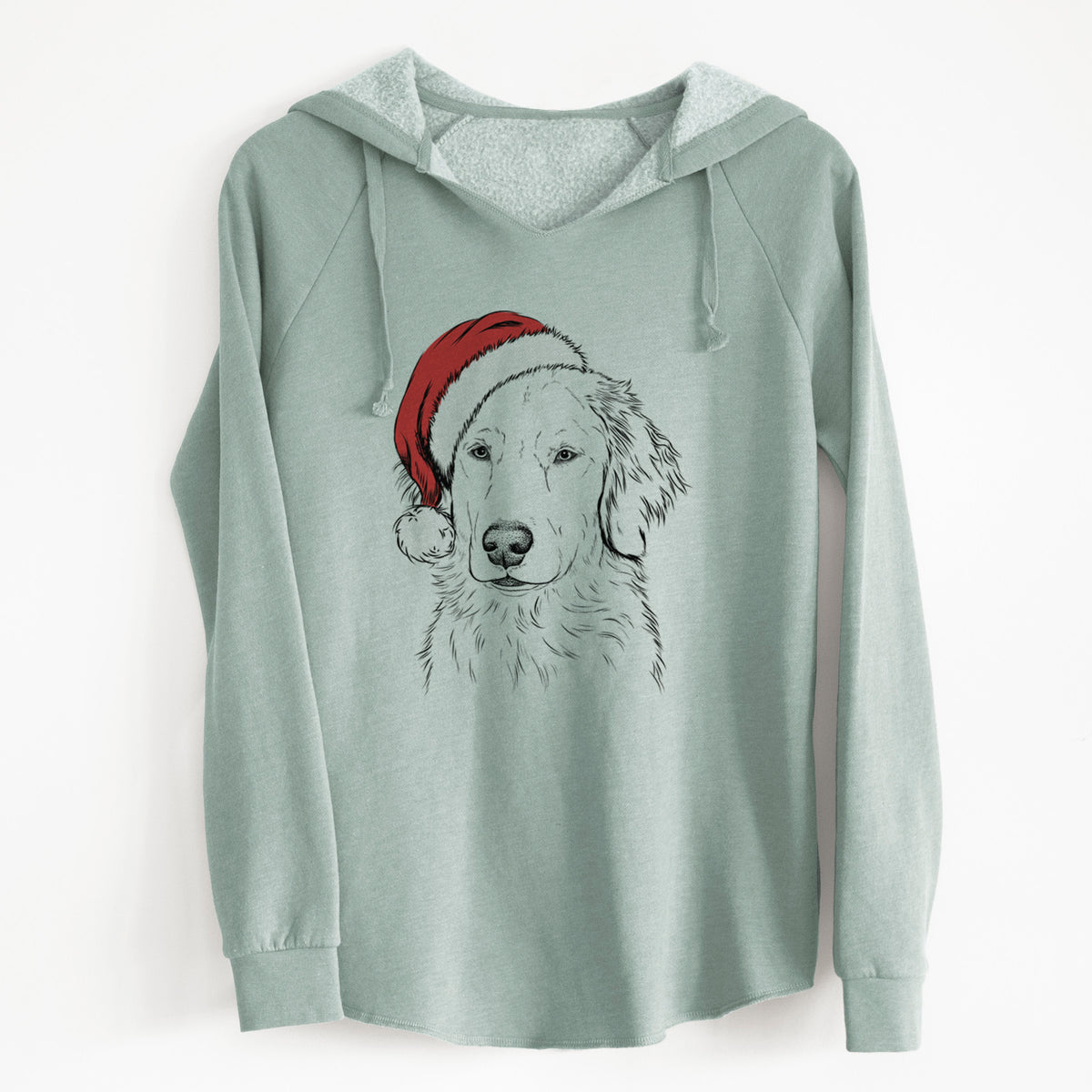 Santa Eli the Golden Retriever - Cali Wave Hooded Sweatshirt