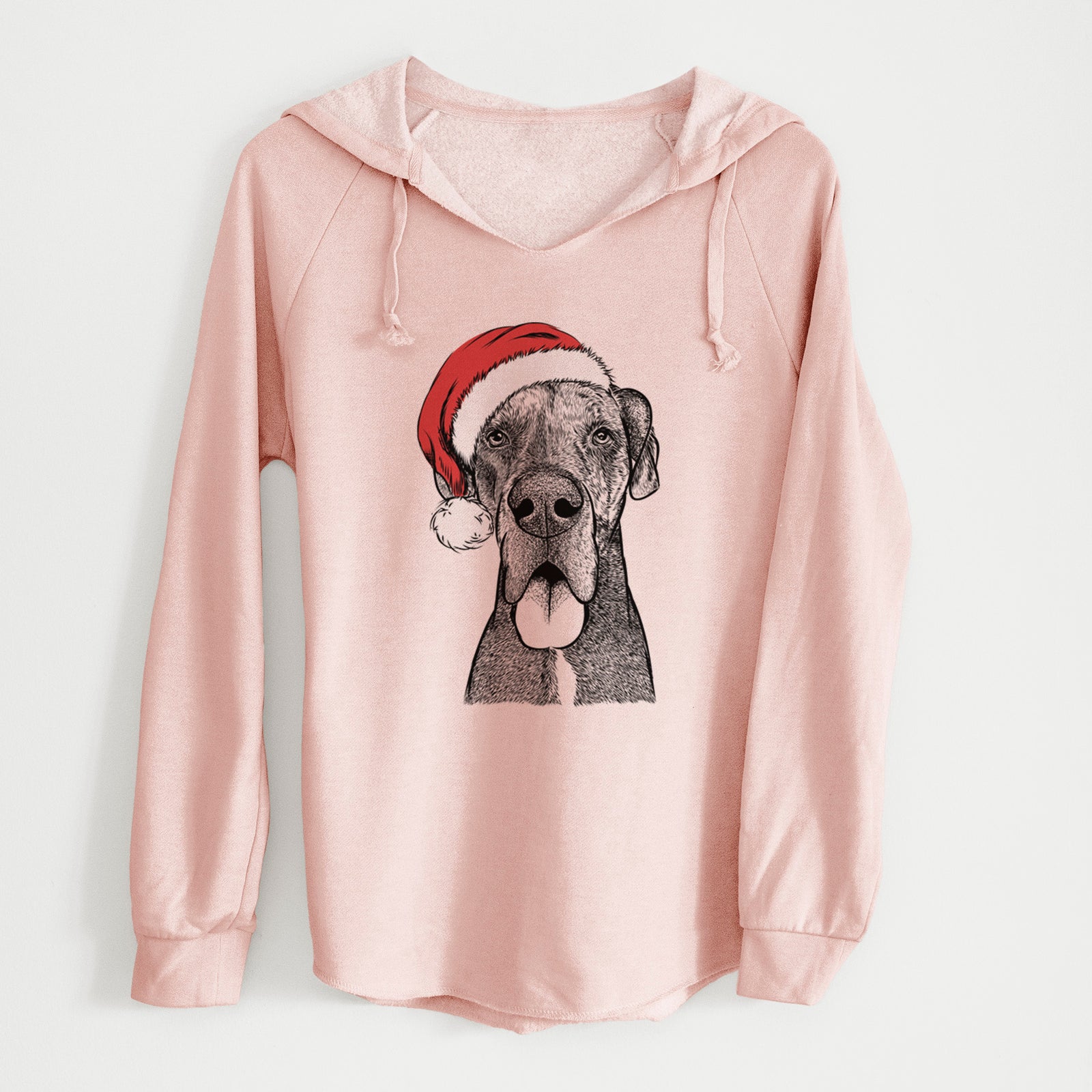 Santa Eli the Great Dane - Cali Wave Hooded Sweatshirt