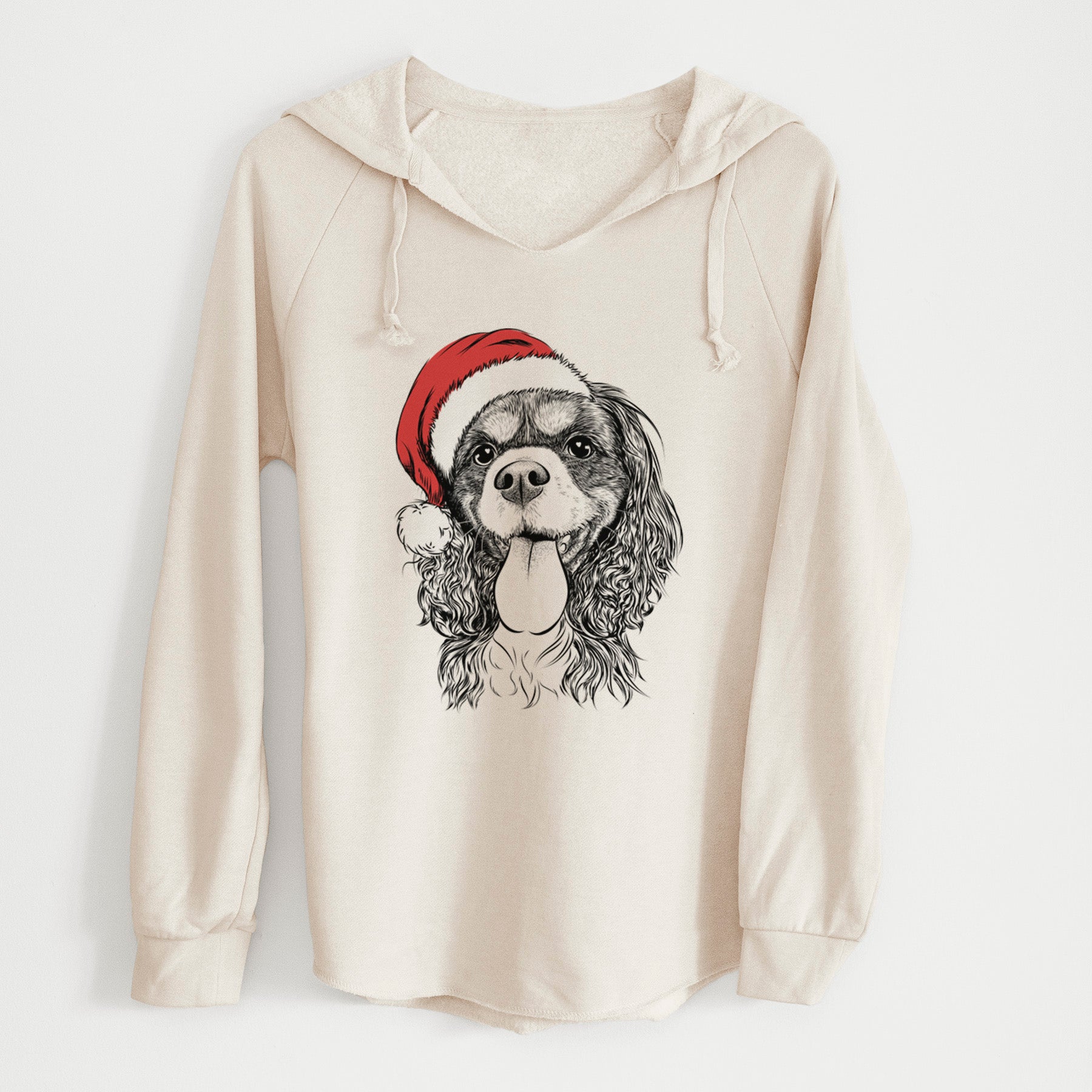 Santa Elizabeth the Cavalier King Charles Spaniel - Cali Wave Hooded Sweatshirt