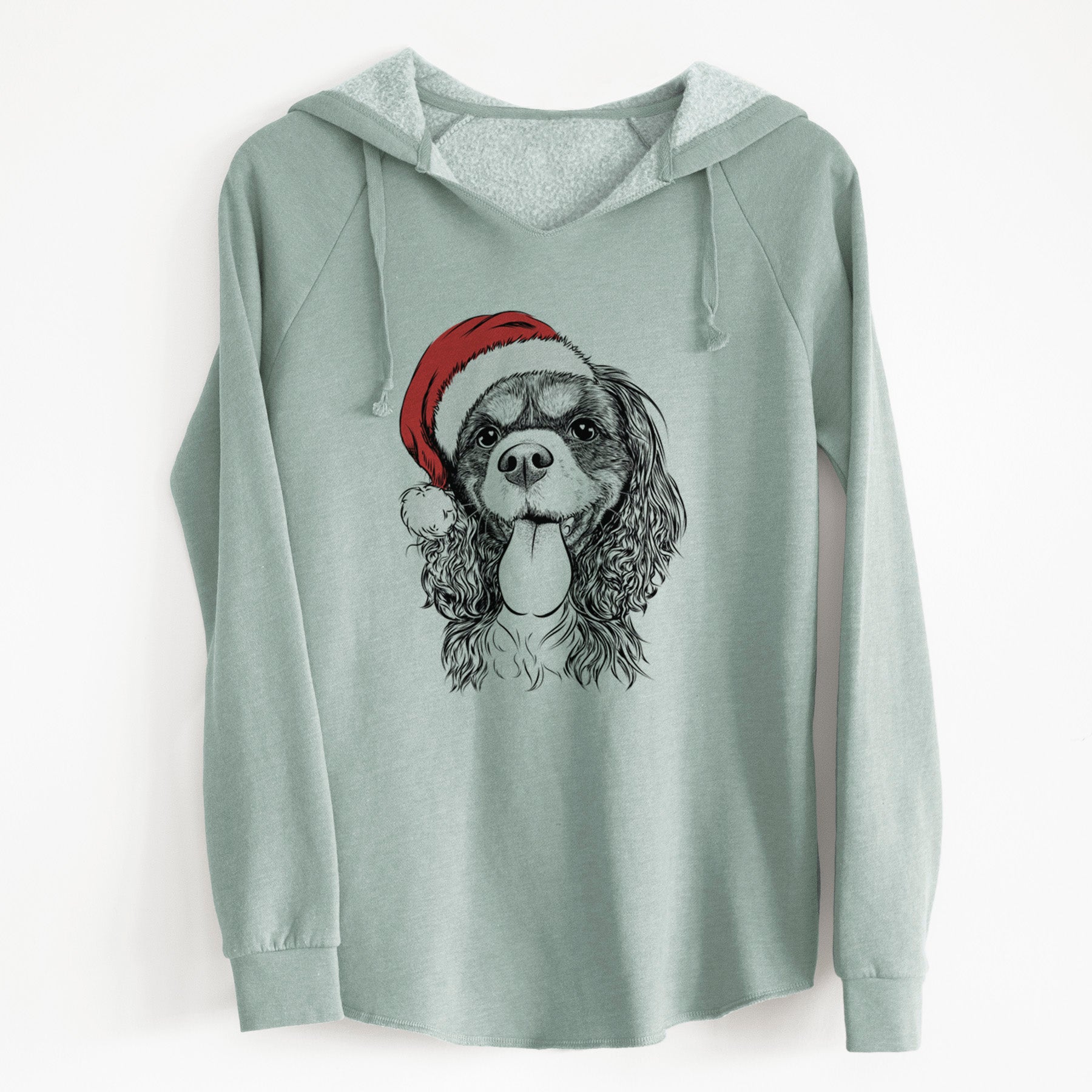 Santa Elizabeth the Cavalier King Charles Spaniel - Cali Wave Hooded Sweatshirt