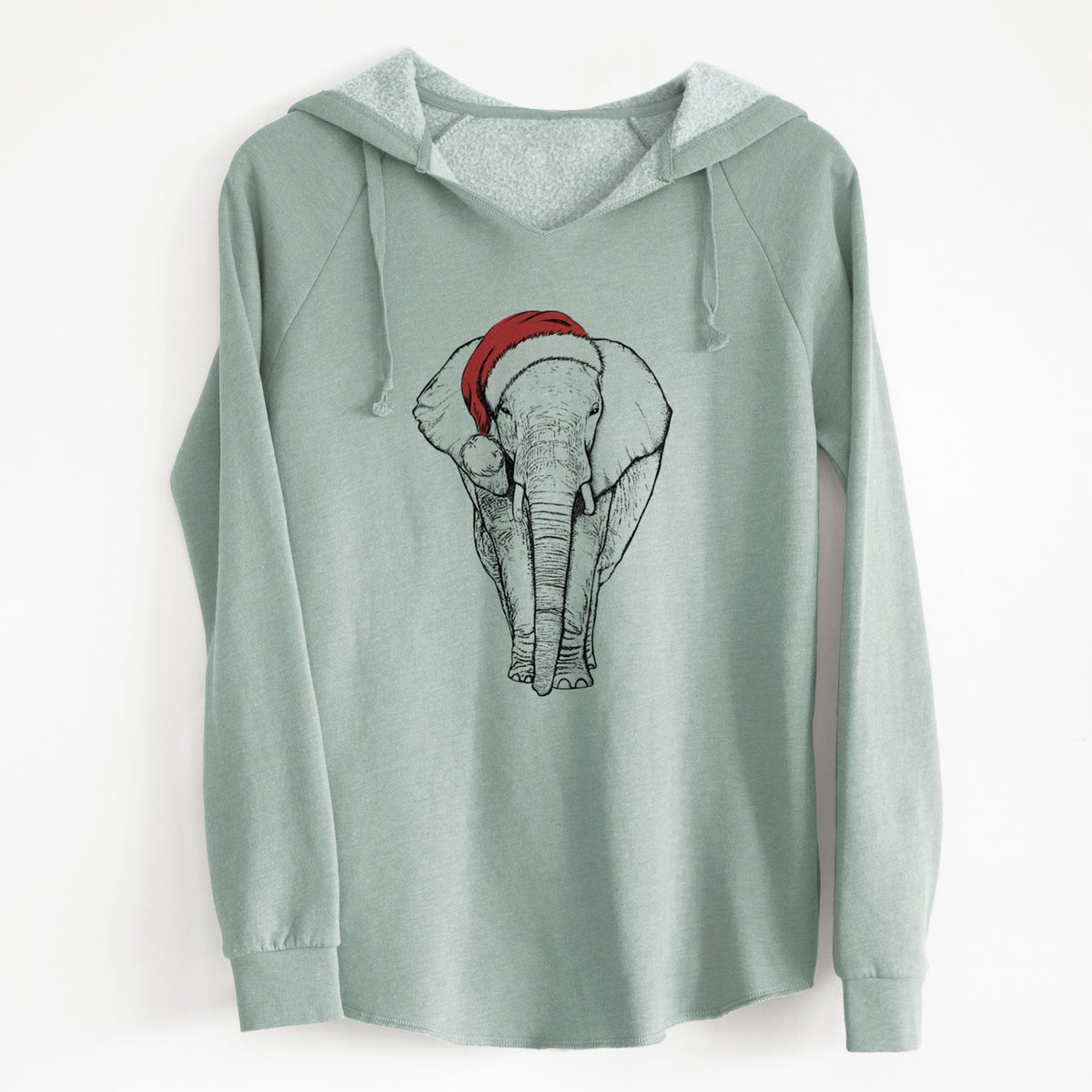 Santa Ella the Elephant - Cali Wave Hooded Sweatshirt