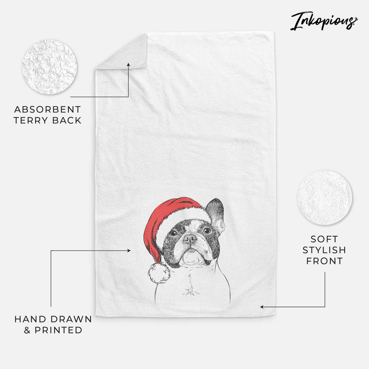 Ella the French Bulldog Decorative Hand Towel