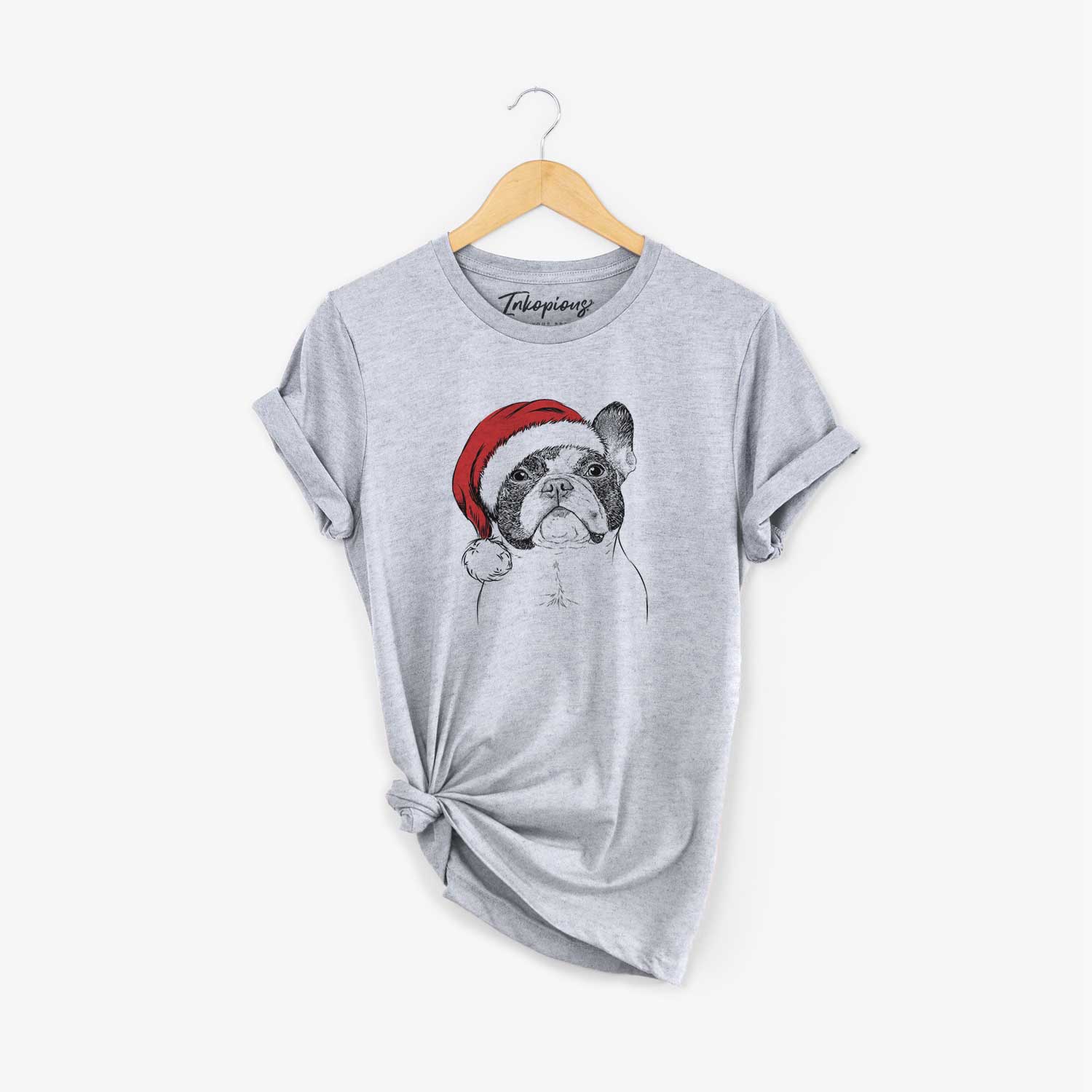 Santa Ella the French Bulldog - Unisex Crewneck