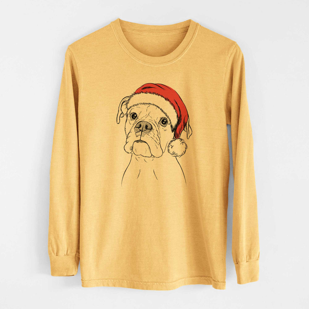 Santa Ellie the Boxer - Heavyweight 100% Cotton Long Sleeve