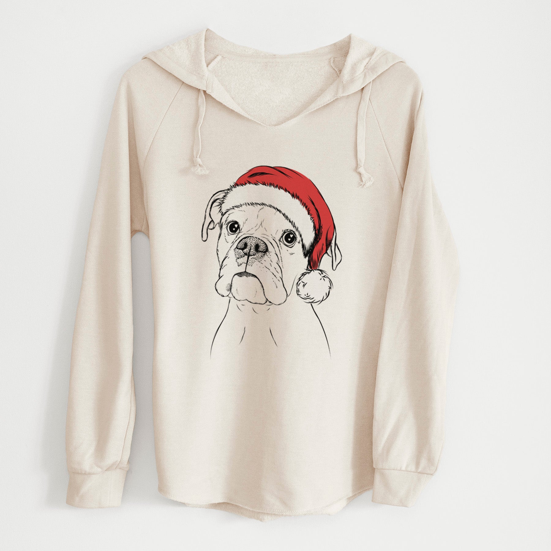 Santa Ellie the Boxer - Cali Wave Hooded Sweatshirt