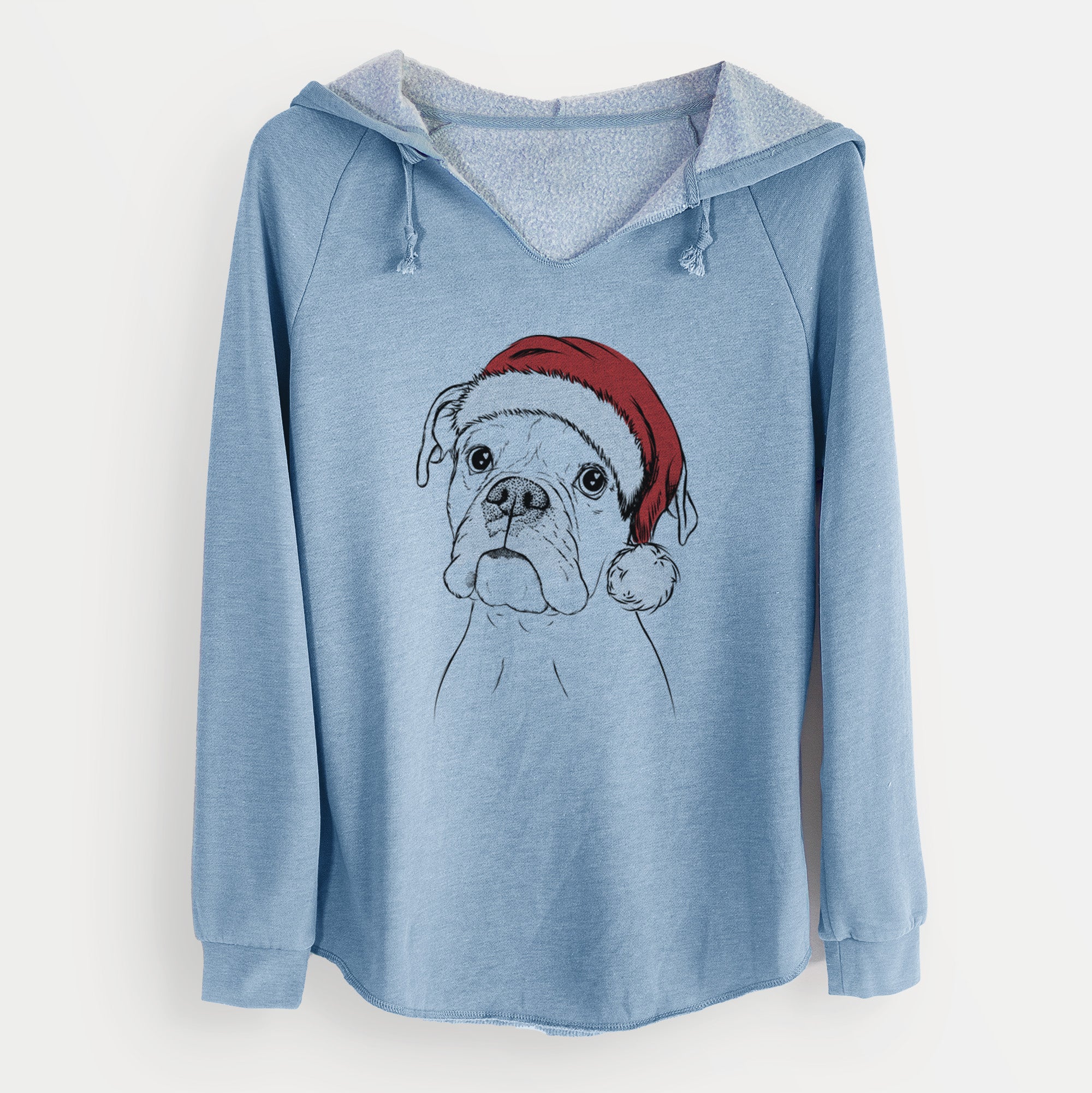 Santa Ellie the Boxer - Cali Wave Hooded Sweatshirt