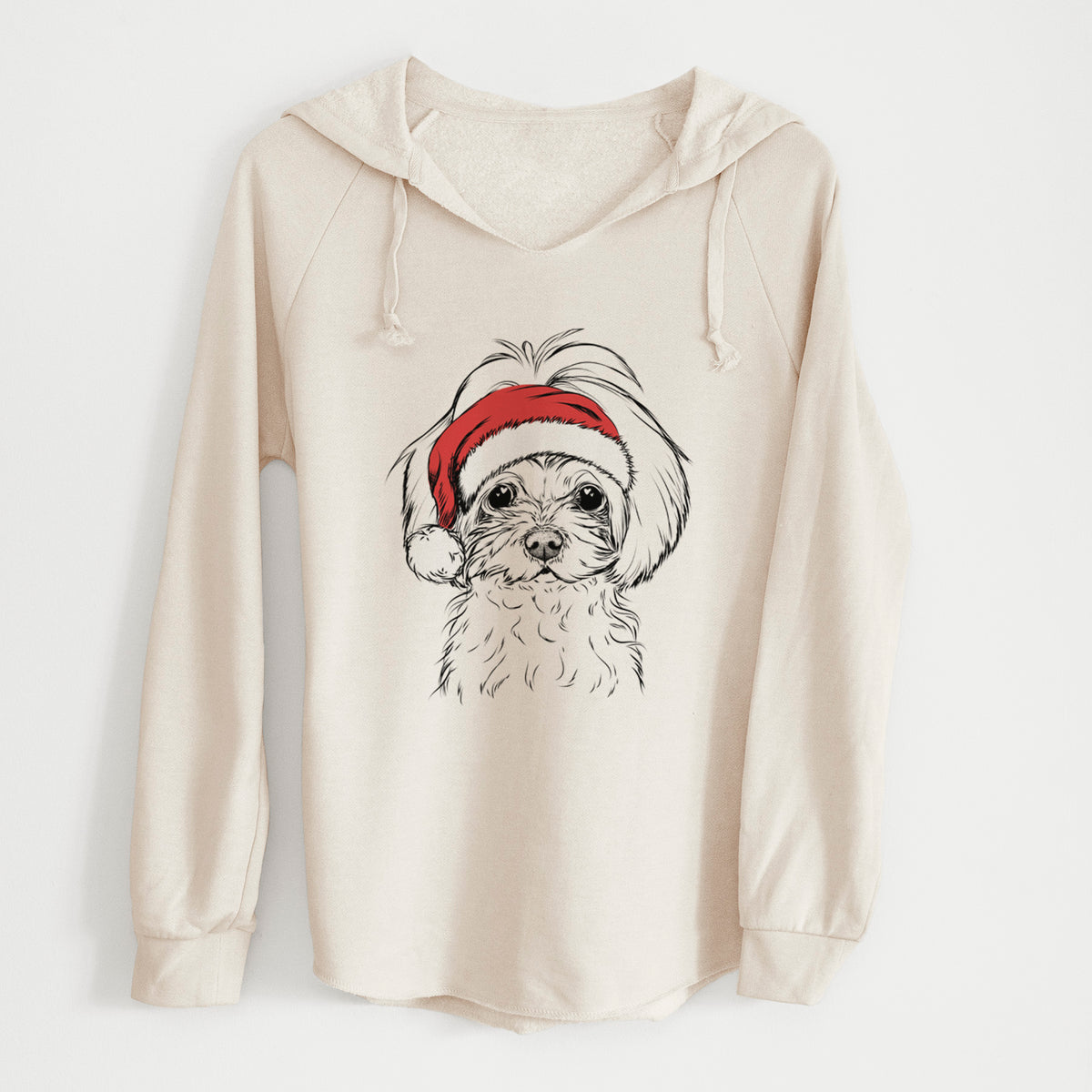 Santa Ellie the Maltese - Cali Wave Hooded Sweatshirt