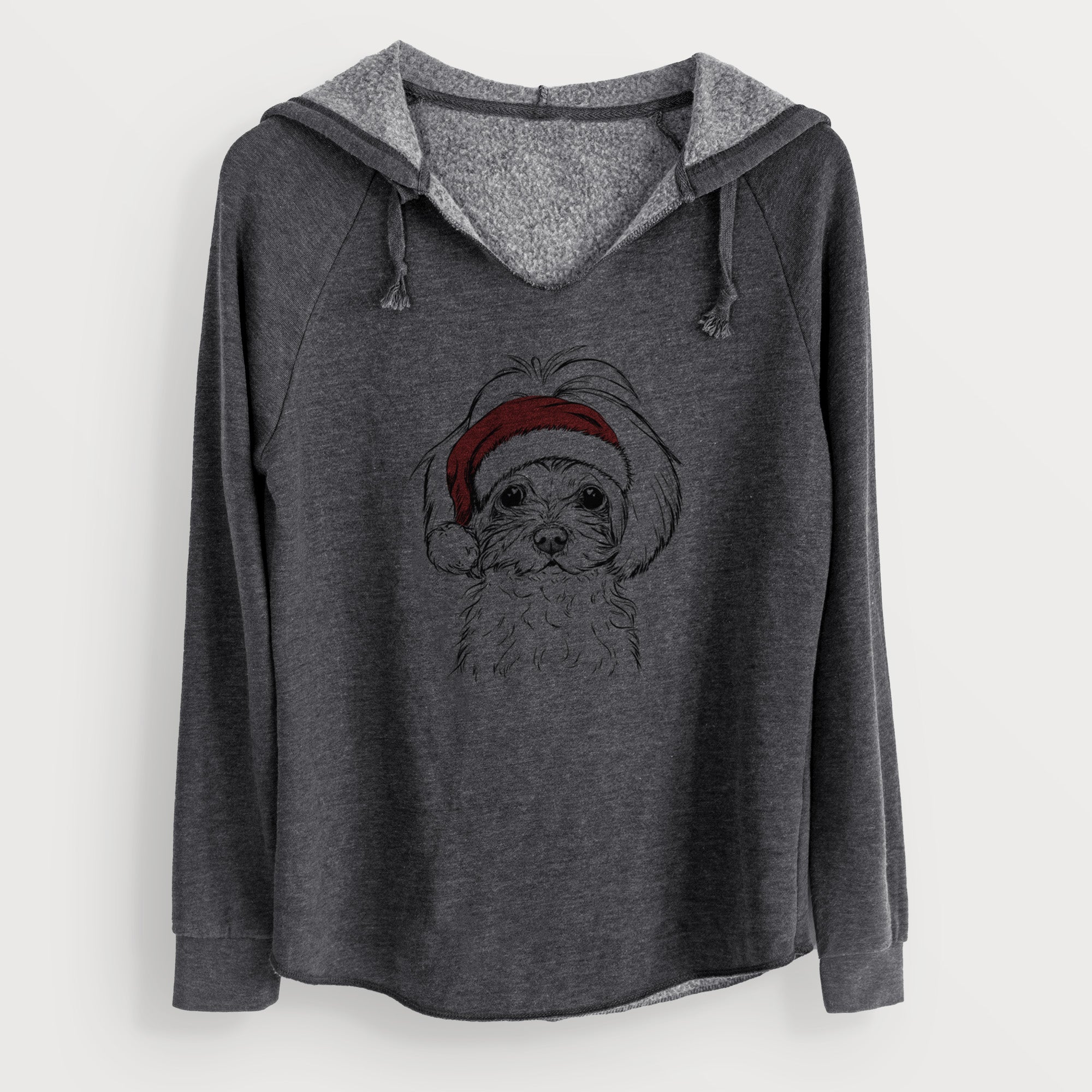 Santa Ellie the Maltese - Cali Wave Hooded Sweatshirt