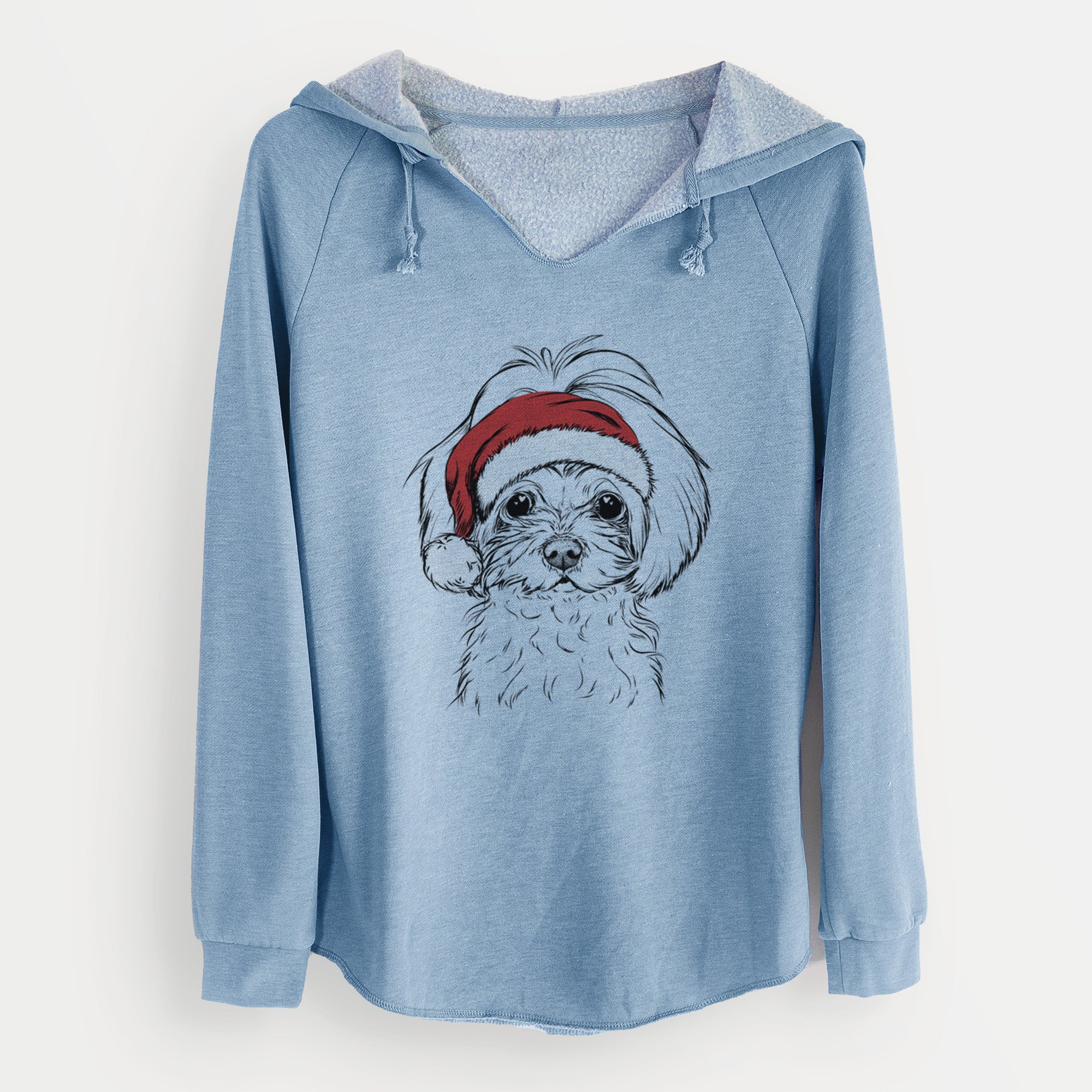 Santa Ellie the Maltese - Cali Wave Hooded Sweatshirt