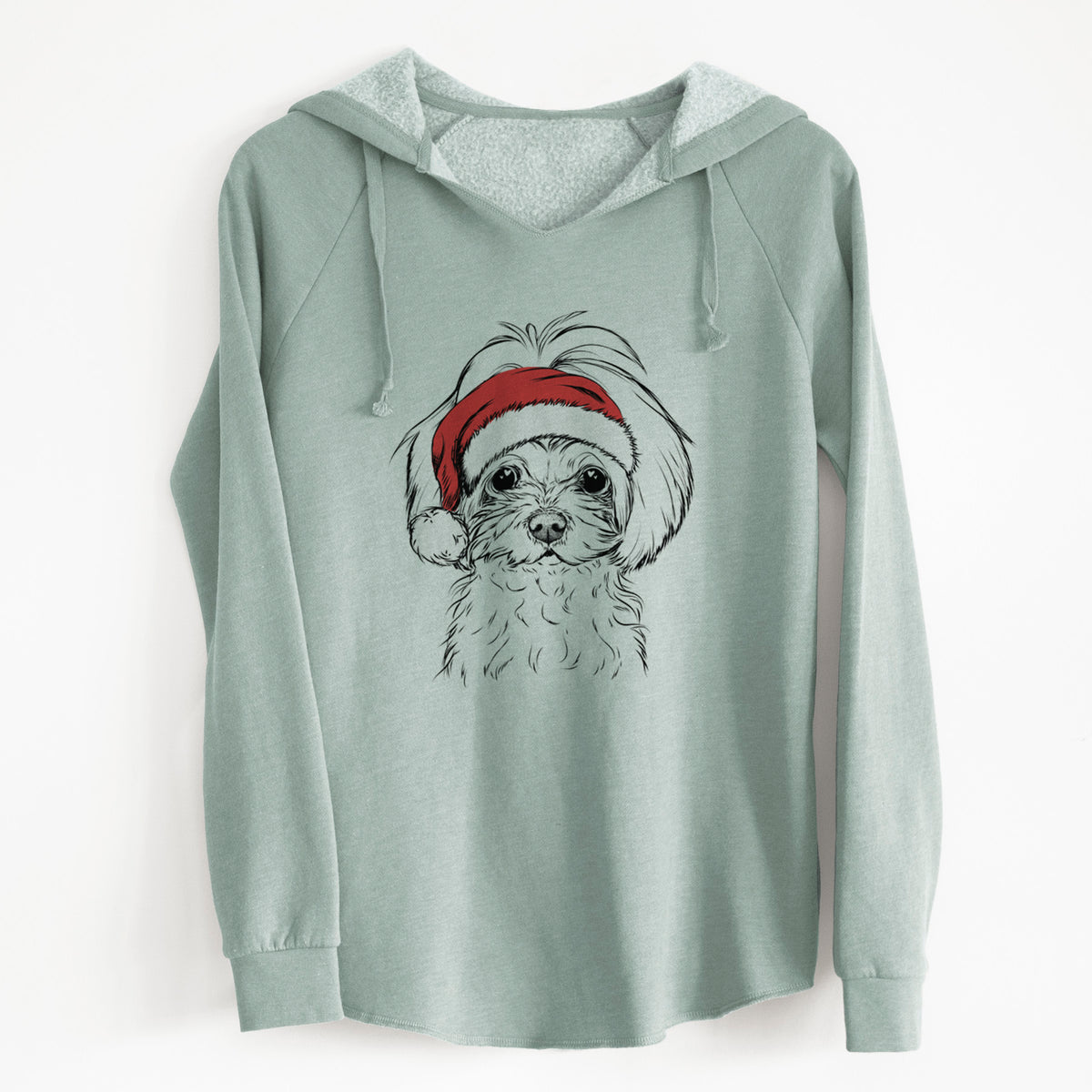 Santa Ellie the Maltese - Cali Wave Hooded Sweatshirt