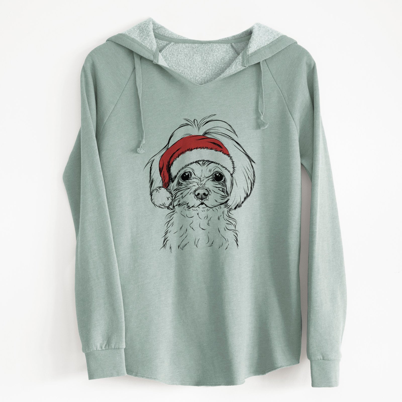 Santa Ellie the Maltese - Cali Wave Hooded Sweatshirt