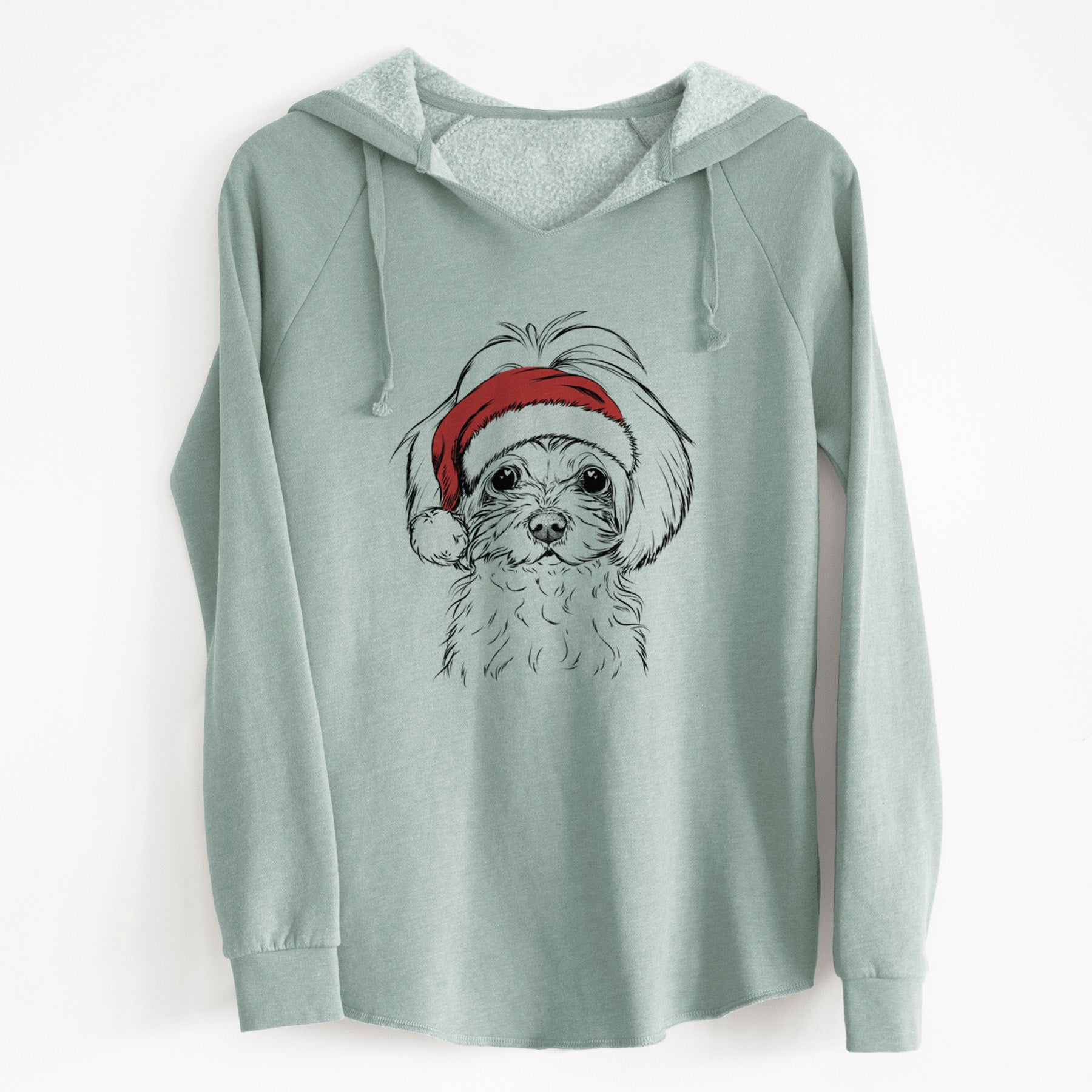Santa Ellie the Maltese - Cali Wave Hooded Sweatshirt