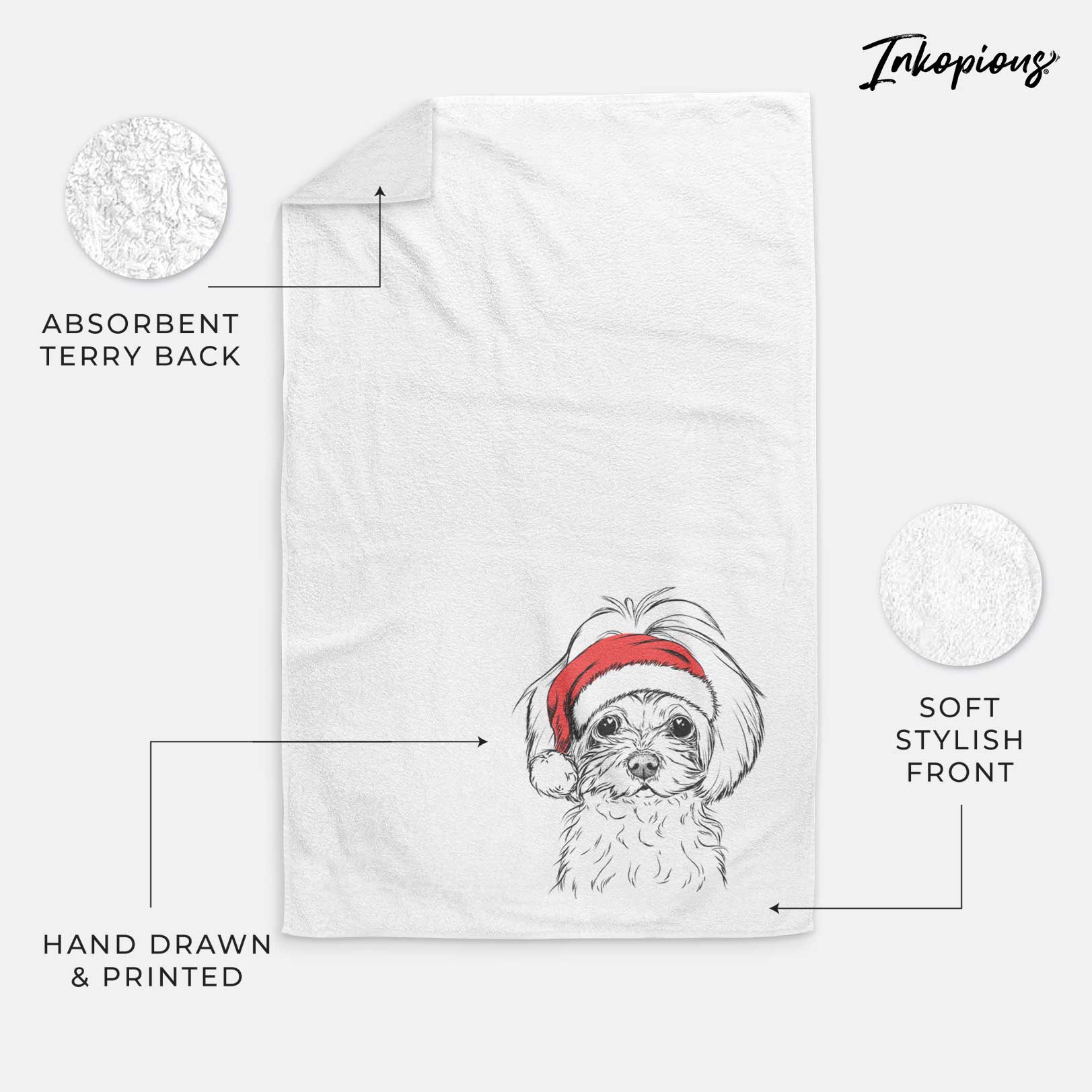 Ellie the Maltese Decorative Hand Towel