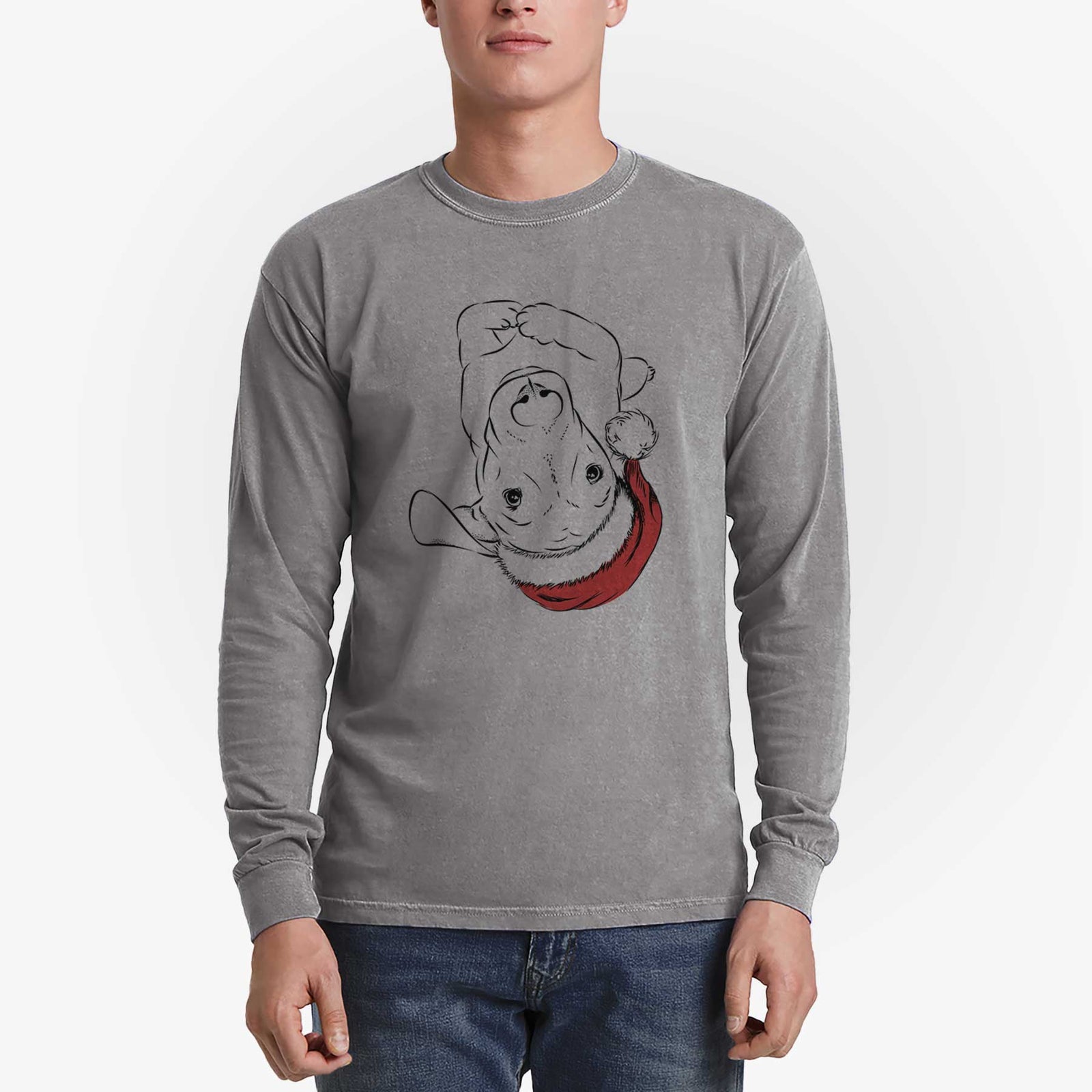 Santa Eloise the Mixed Breed - Heavyweight 100% Cotton Long Sleeve