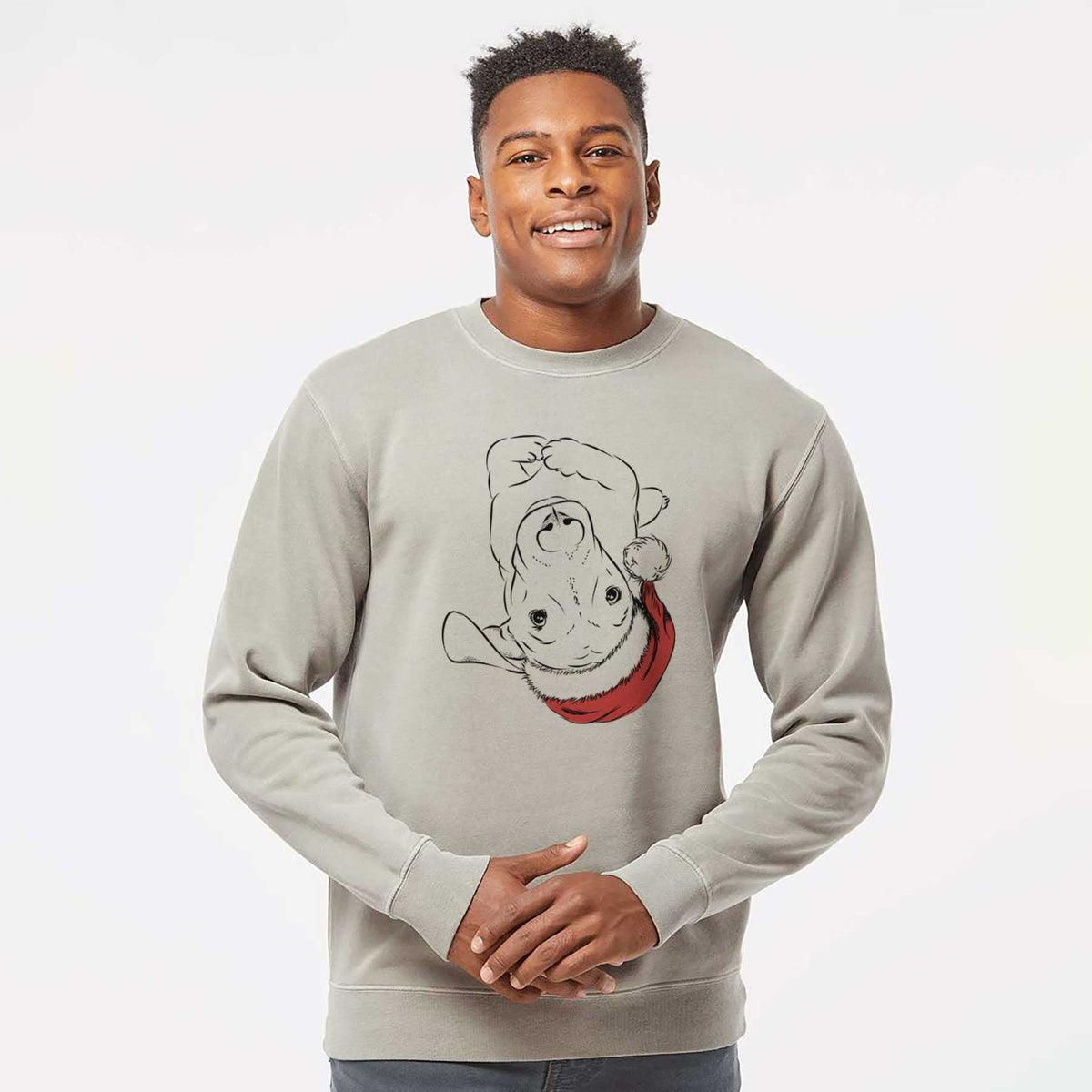 Santa Eloise the Mixed Breed - Unisex Pigment Dyed Crew Sweatshirt