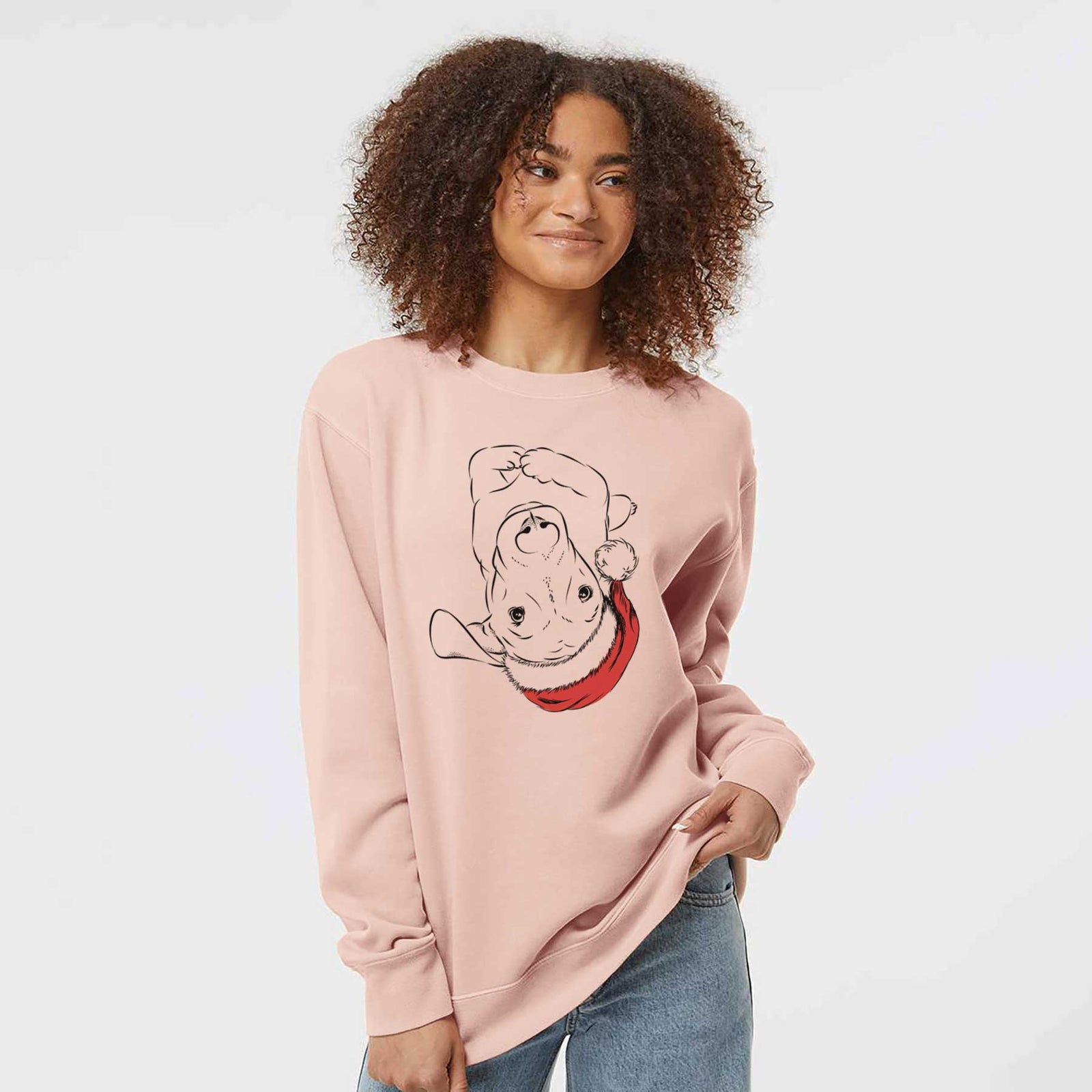 Santa Eloise the Mixed Breed - Unisex Pigment Dyed Crew Sweatshirt