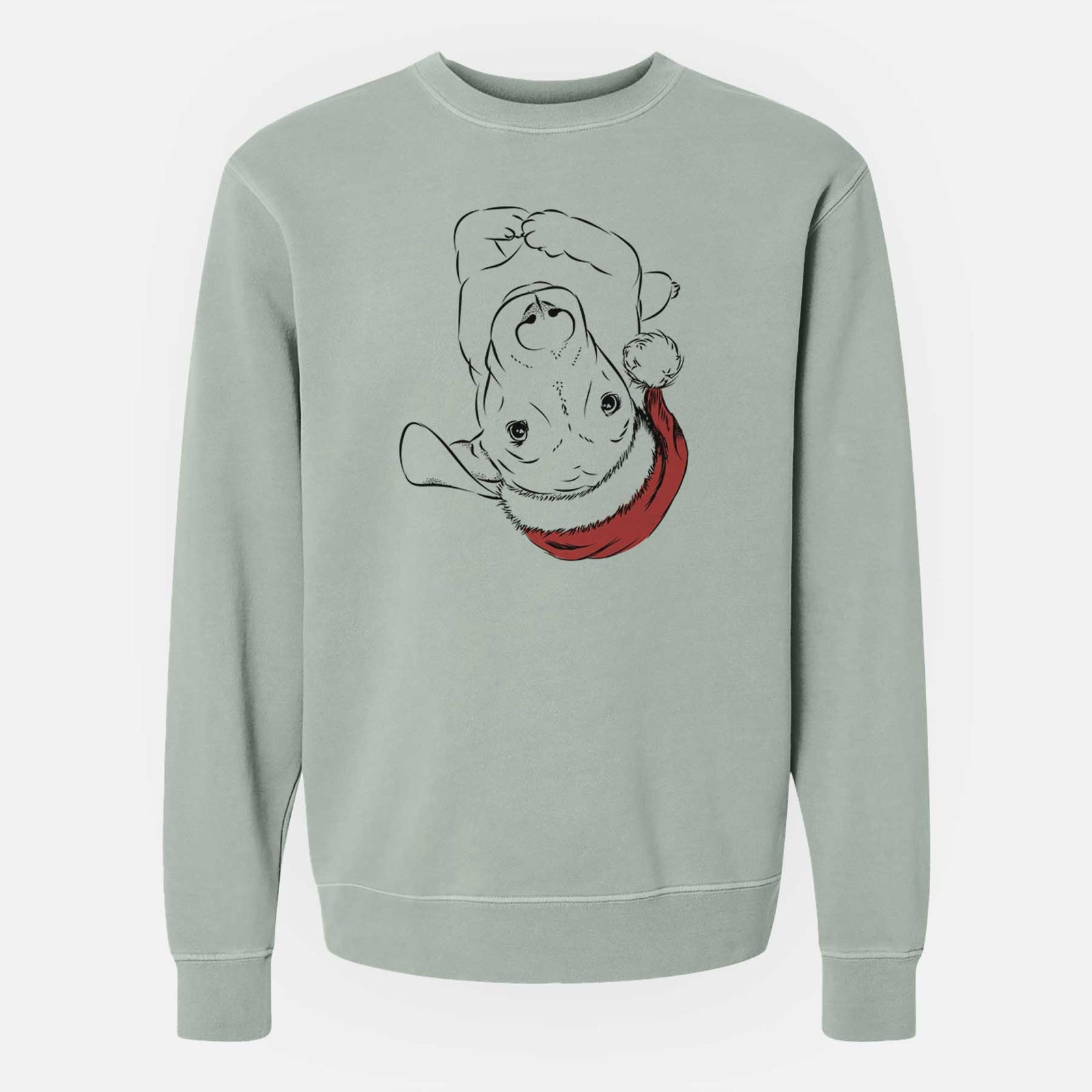 Santa Eloise the Mixed Breed - Unisex Pigment Dyed Crew Sweatshirt