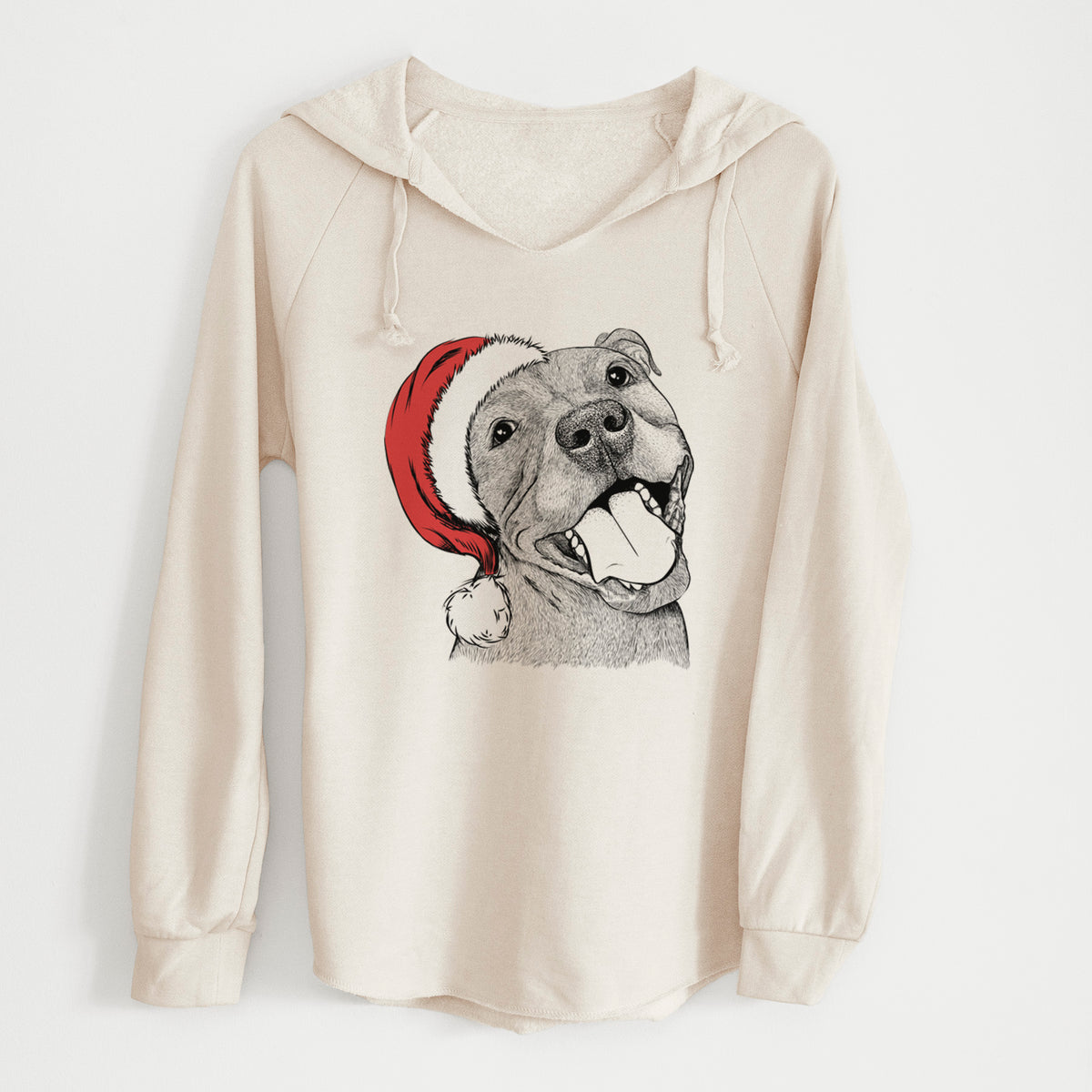 Santa Eloise the Pitbull Mix - Cali Wave Hooded Sweatshirt
