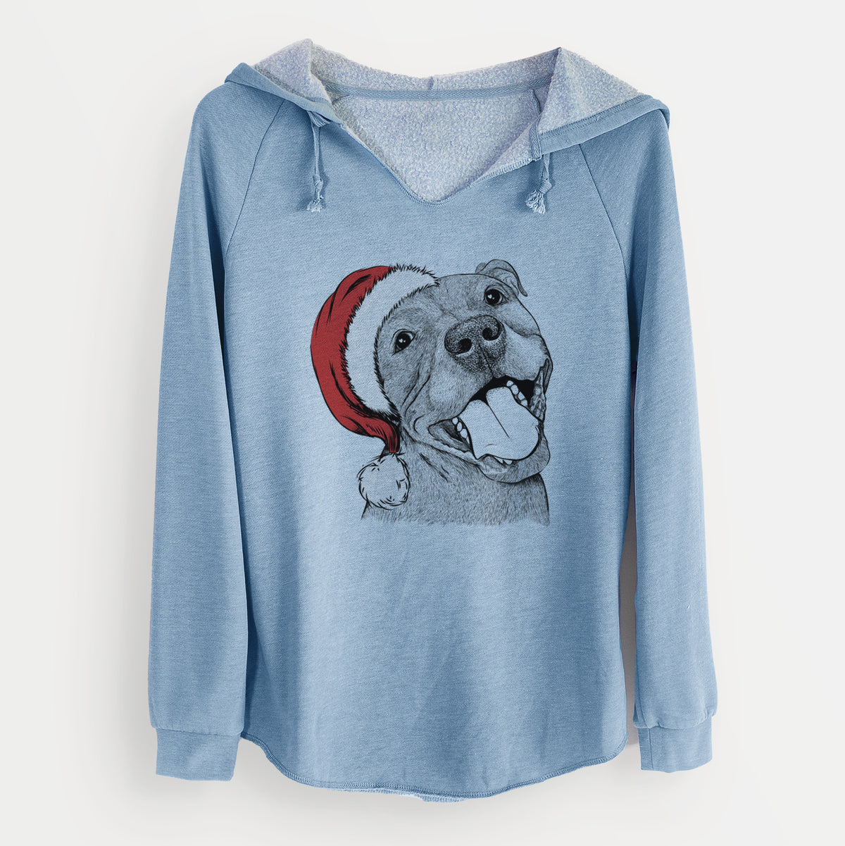 Santa Eloise the Pitbull Mix - Cali Wave Hooded Sweatshirt