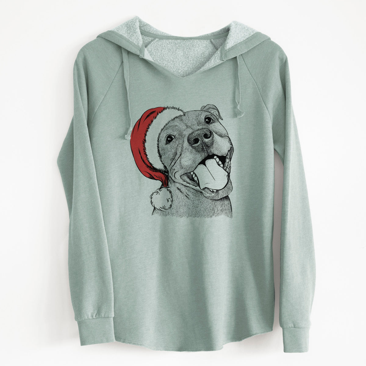 Santa Eloise the Pitbull Mix - Cali Wave Hooded Sweatshirt