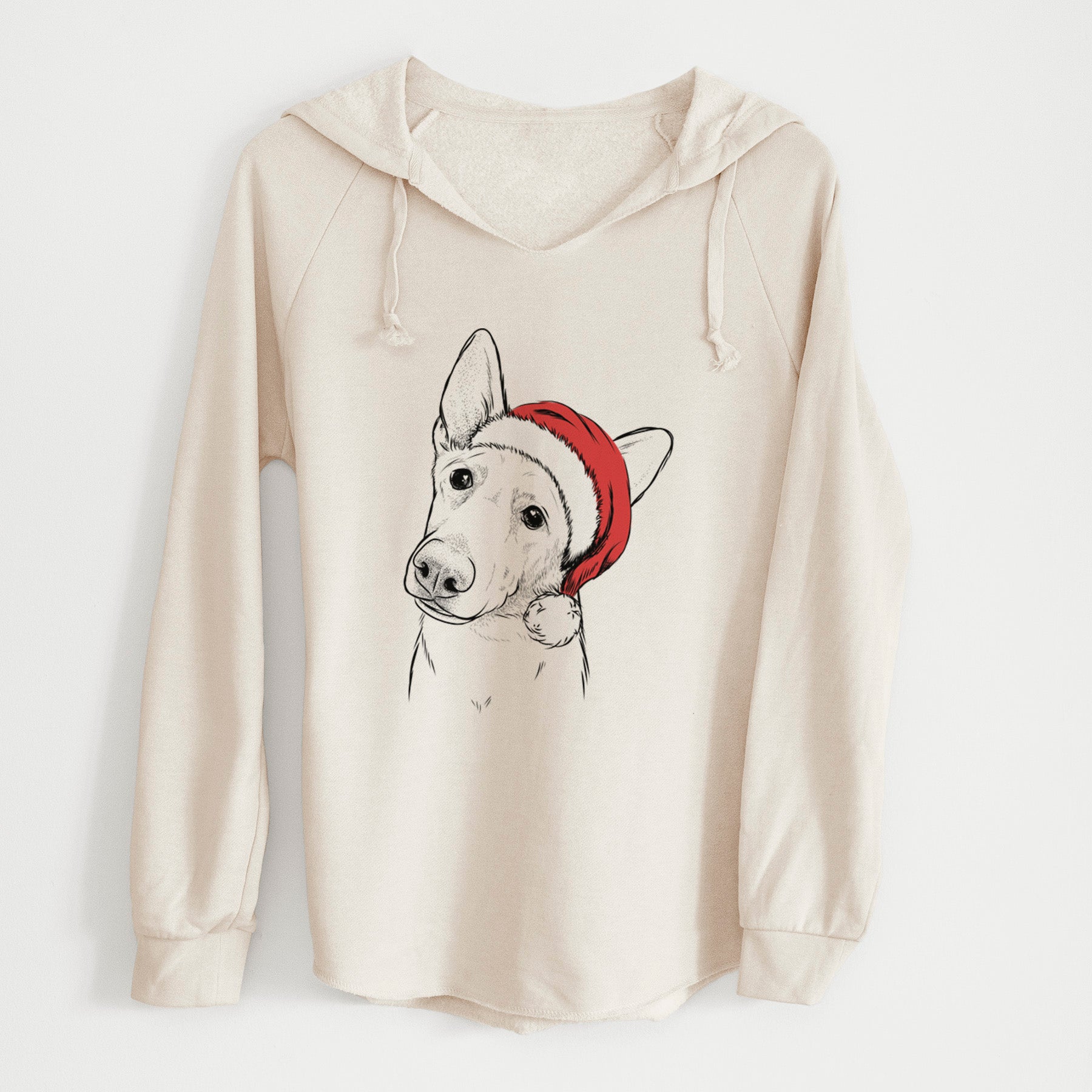 Santa Elsa the German Shepherd - Cali Wave Hooded Sweatshirt