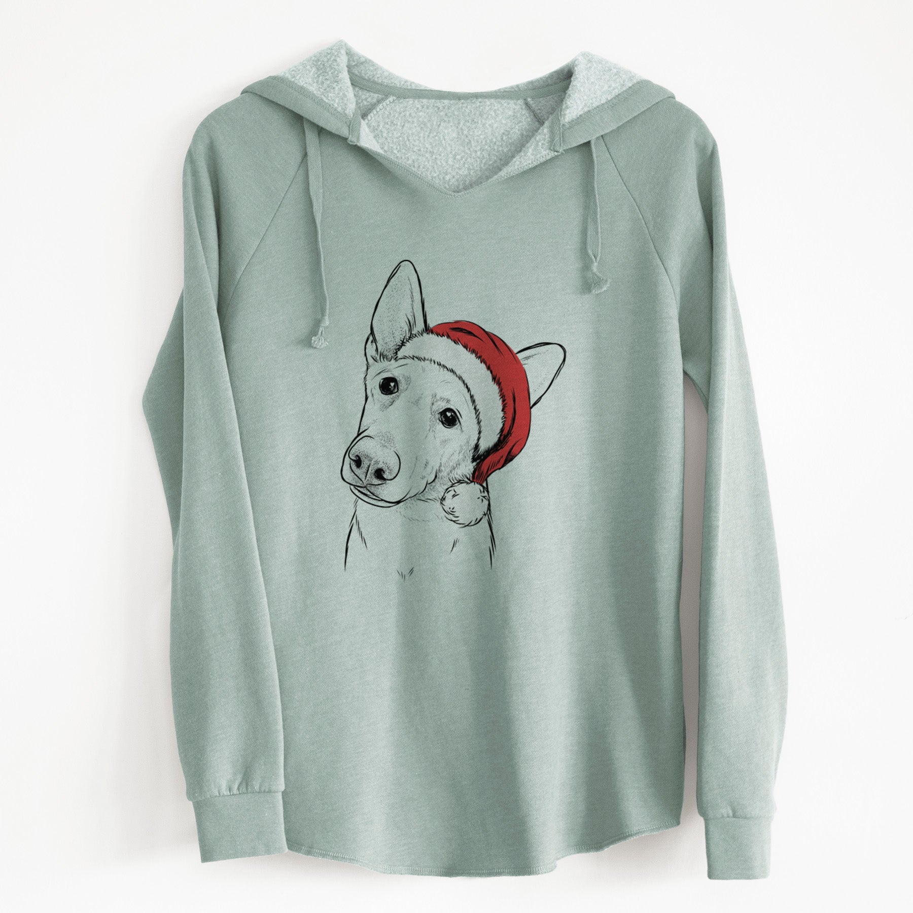 Santa Elsa the German Shepherd - Cali Wave Hooded Sweatshirt