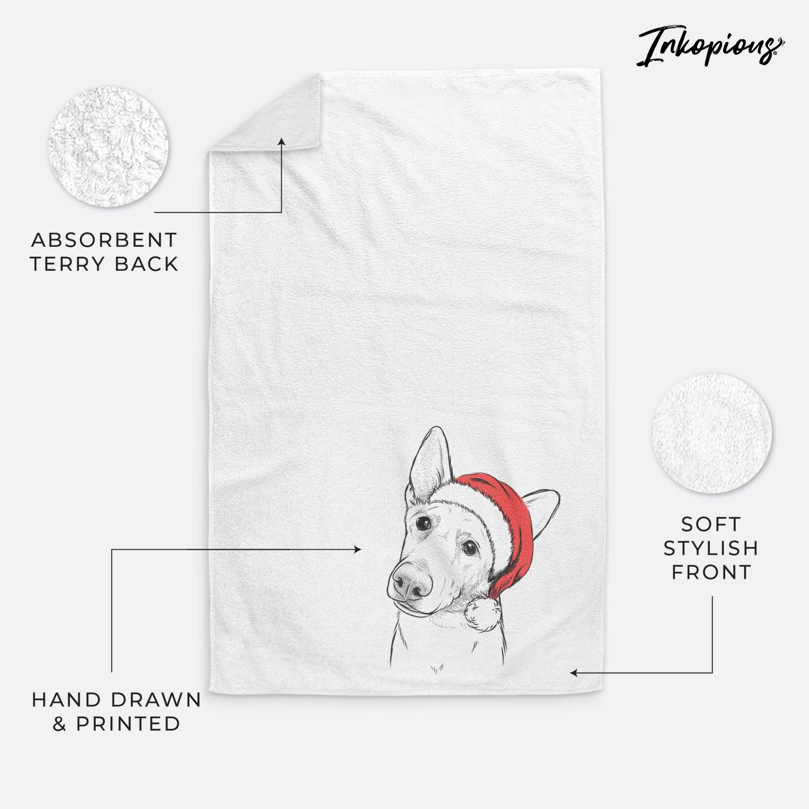 Elsa the German Shepherd Decorative Hand Towel